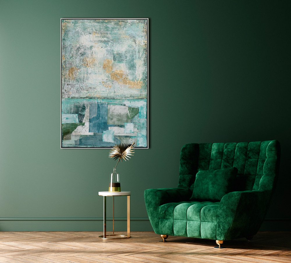 ArtUniverse Gemälde Harmonie in Blau-Türkis 82 x 122 cm, Abstrakt