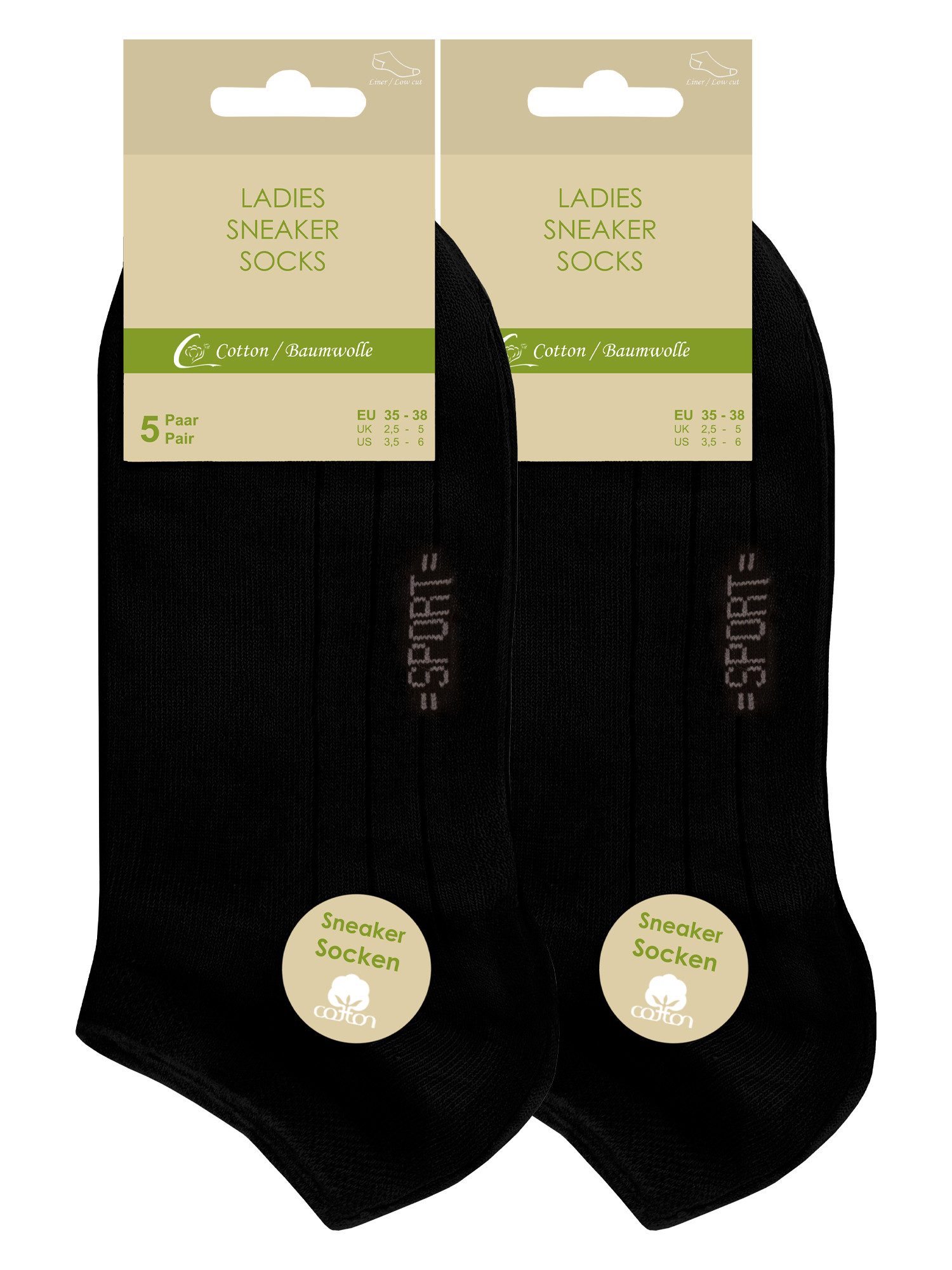 Cotton Prime® Sneakersocken Sportsocken mit Rippsohle günstig online kaufen