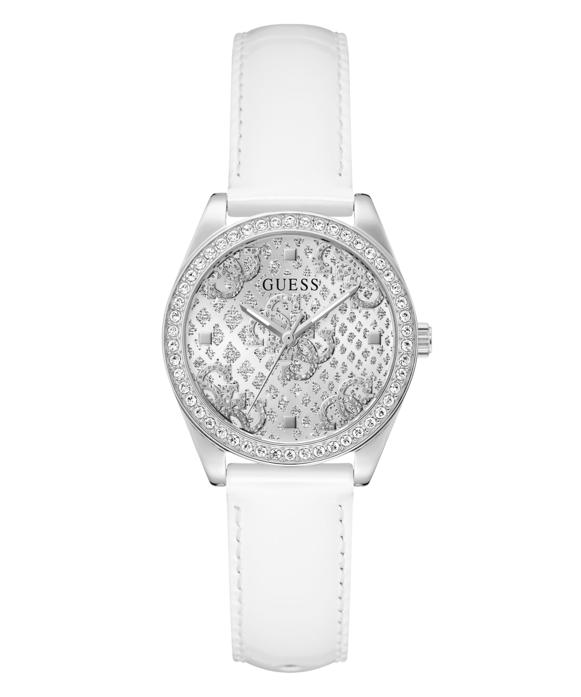 Guess Quarzuhr BOA GW0989L1, Armbanduhr, Damenuhr, Lederarmband, Kristallst günstig online kaufen