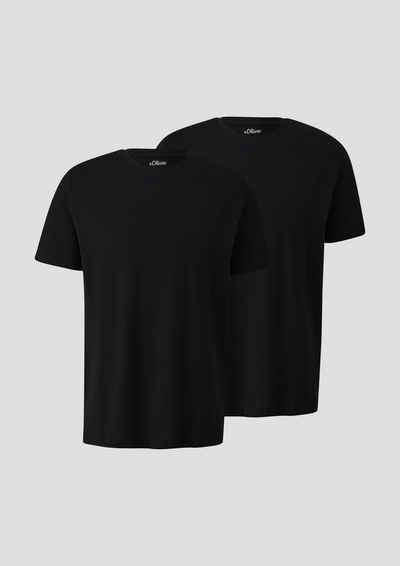 s.Oliver T-Shirt (2-tlg) unifarben - im Doppelpack