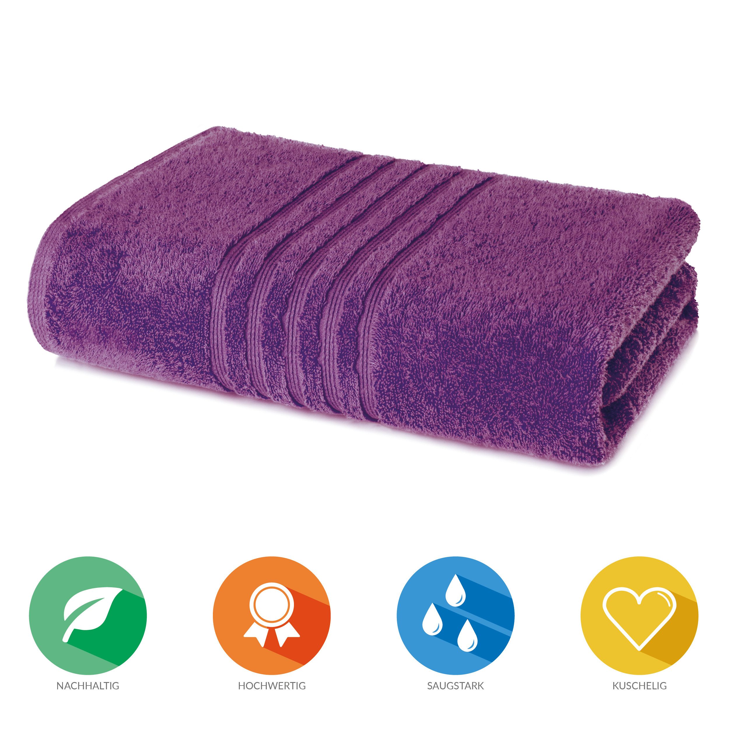 Lavea Saunatuch Bali Saunahandtuch 80x200 cm Saunahandtuch XXL 80x220 cm, Weiches Bio-Baumwollfrottee (1-St), pflegeleicht, GOTS-zertifiziert, extra saugstark mit 500g/m²