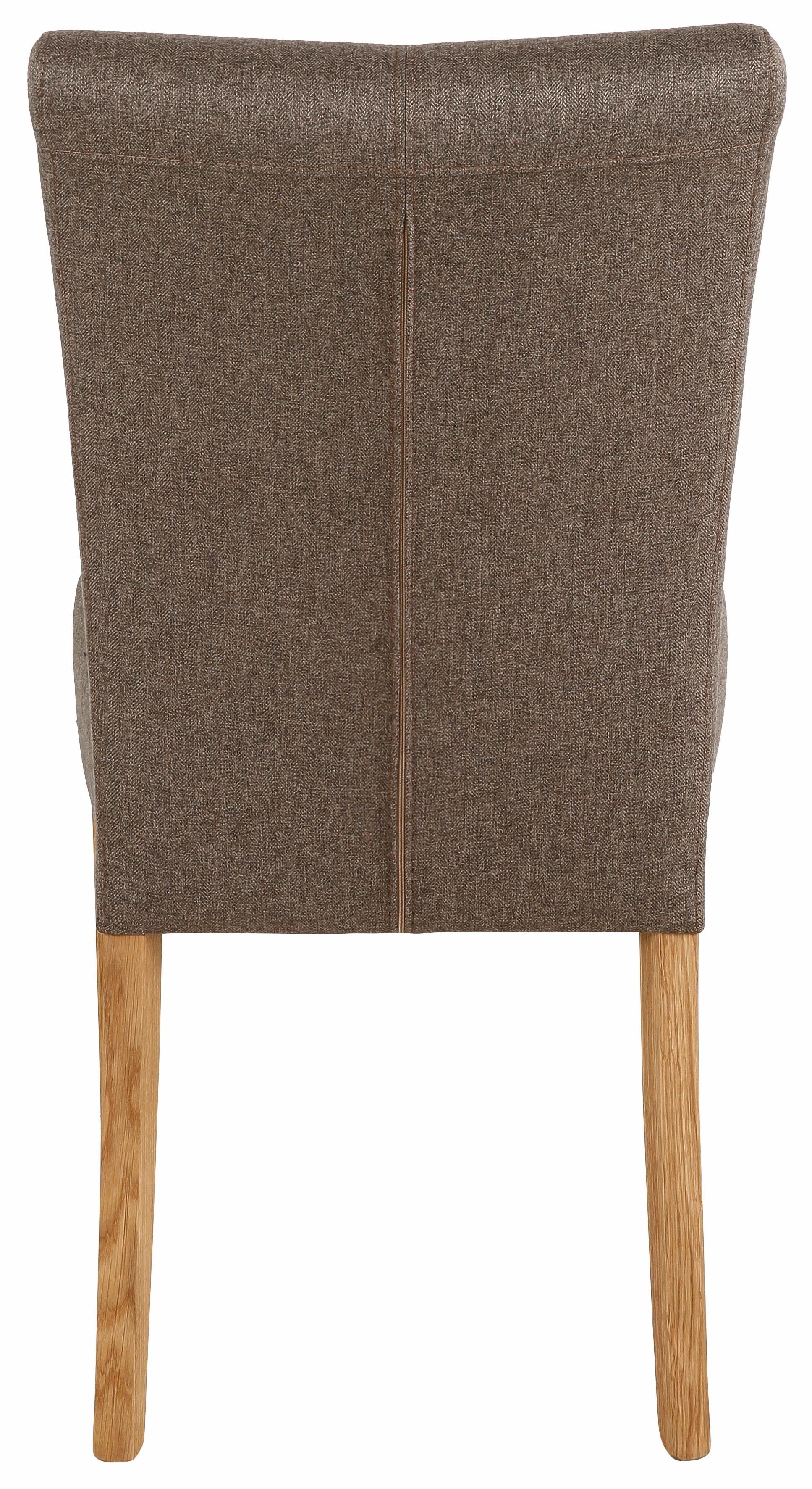Home affaire 4-Fußstuhl Queen Polsterstuhl (Set, 6 St), verschiedene Bezüge, Gestell Massivholz