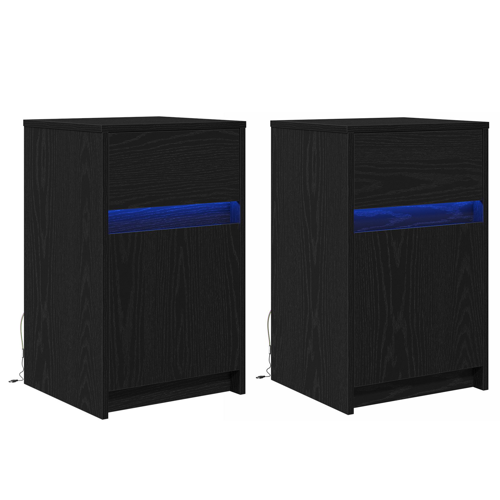 vidaXL Nachttisch LED Nachttisch 2 pcs günstig online kaufen
