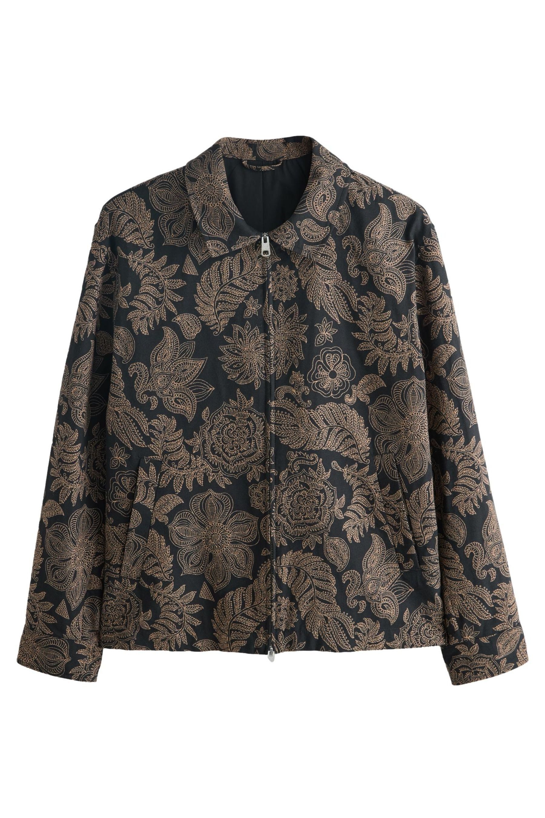 Next Hemdjacke Geblümte Jacke mit Reißverschluss (1-St)