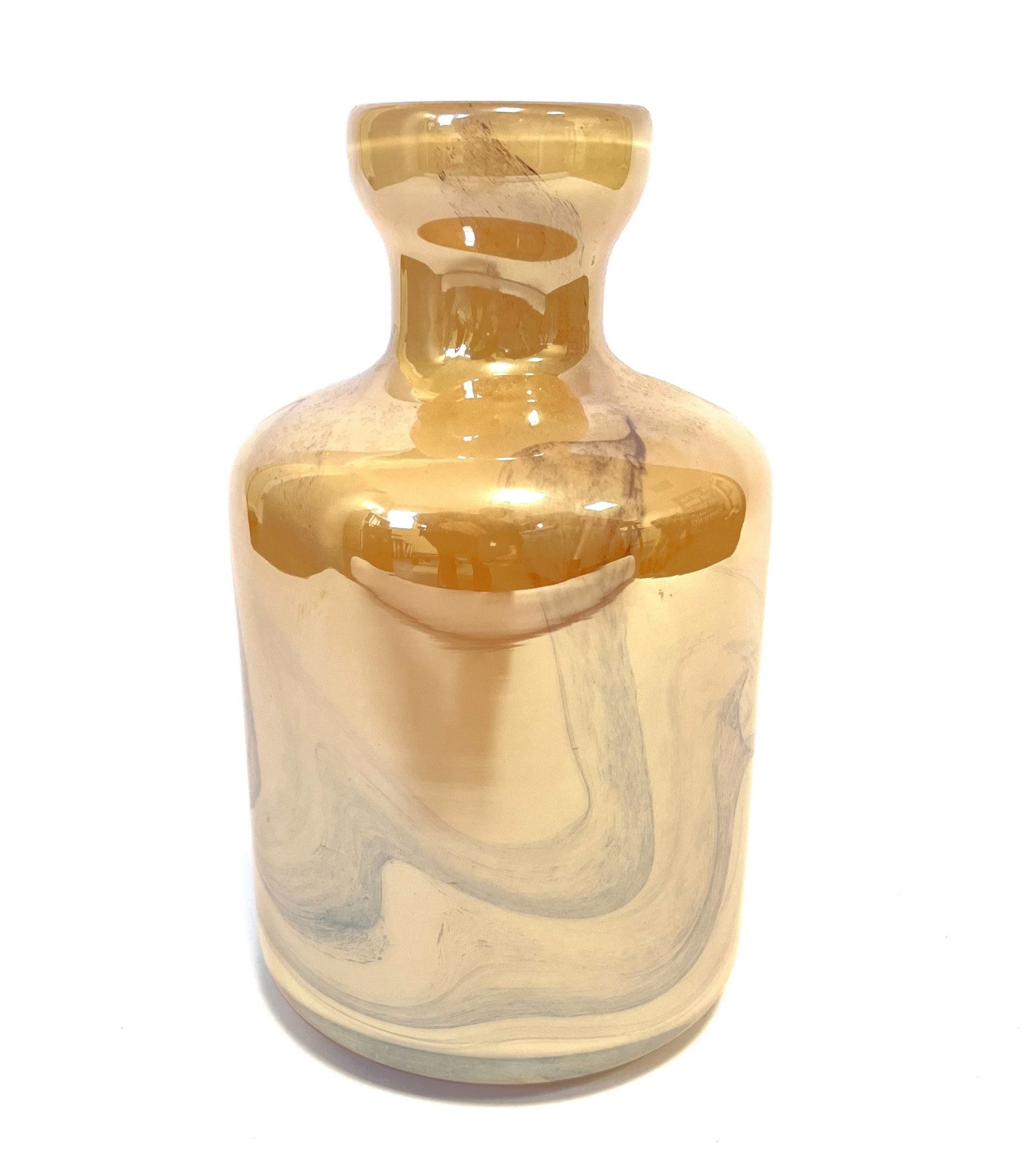 colmore Tischvase Tischvase Bernsteinfarben Glas Länglich 26 cm, Bernsteinfarben