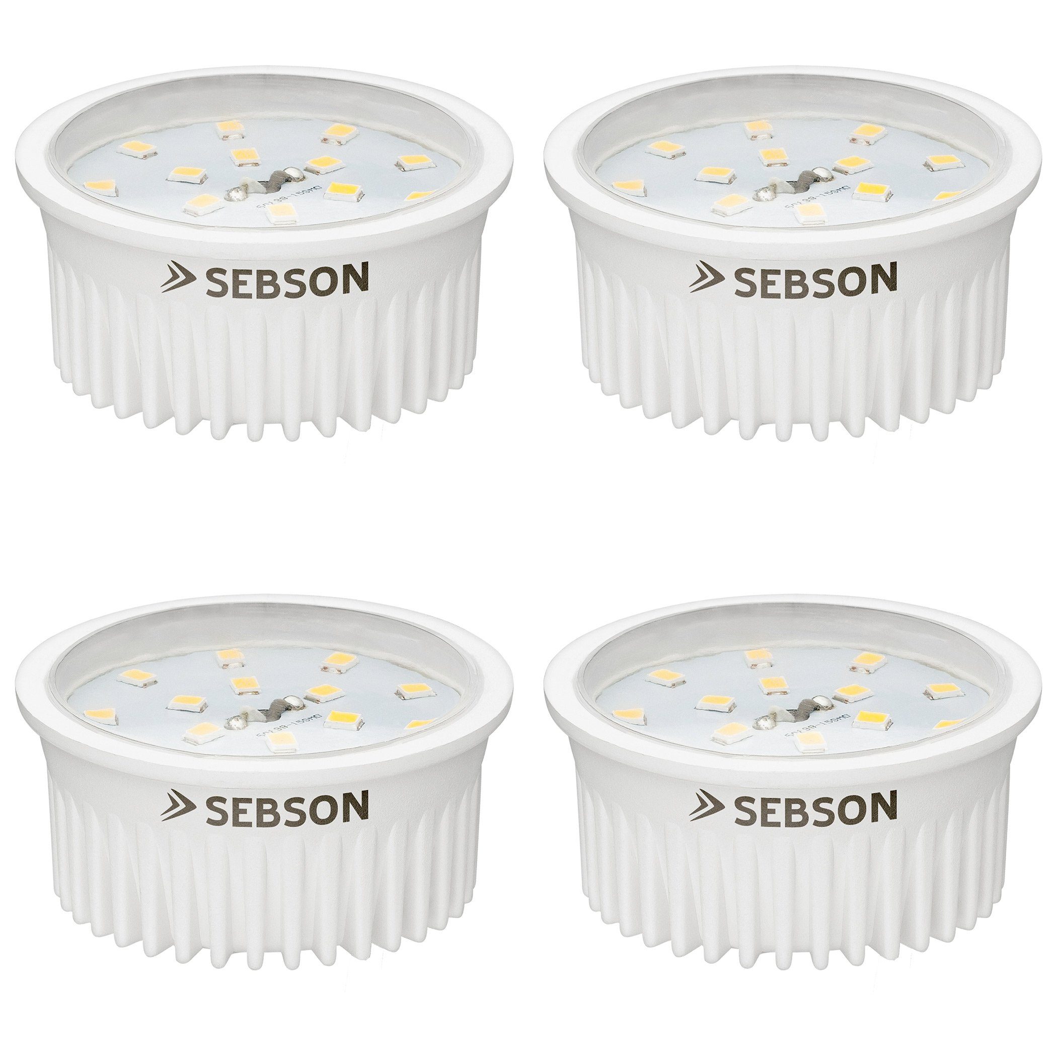 SEBSON LED-Leuchtmittel LED Modul 5W ultra flach ø50x26mm Einbaustrahler 230V  4er Pack