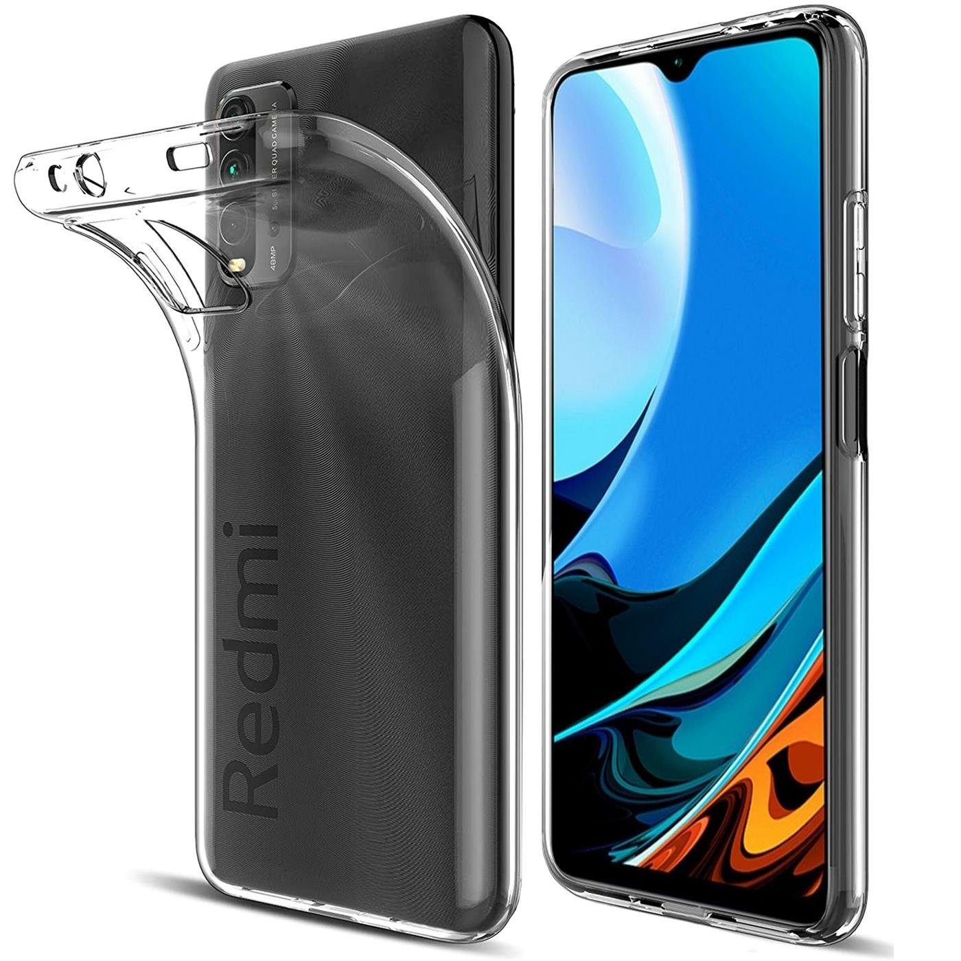 CoolGadget Handyhülle Transparent Ultra Slim Case für Xiaomi Redmi 9T 6,53 Zoll, Silikon Hülle Dünne Schutzhülle für Redmi 9T Hülle