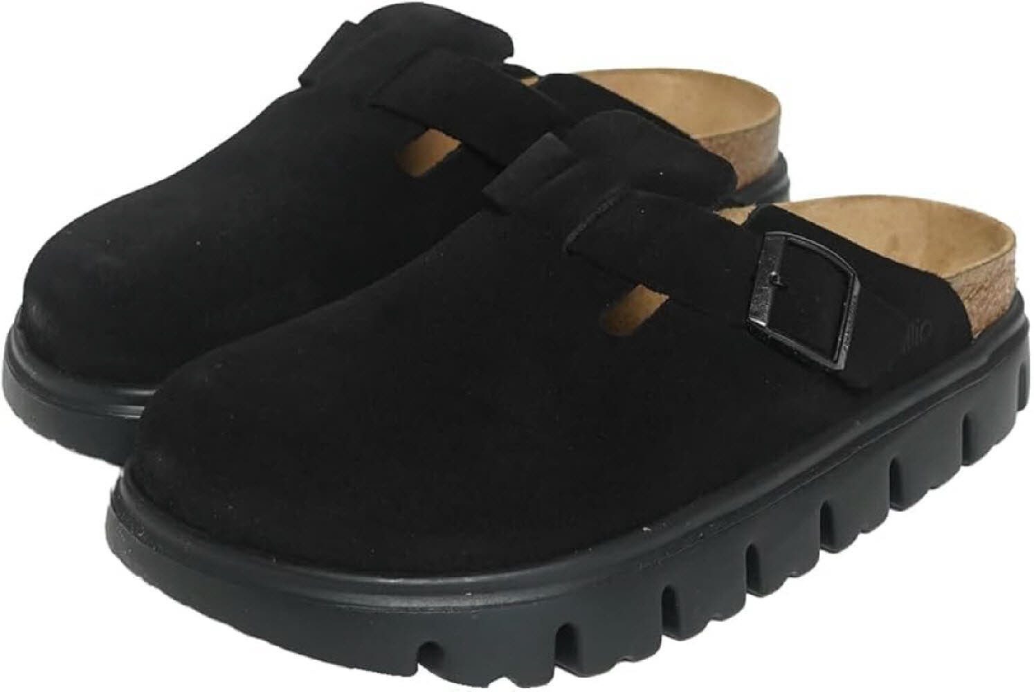 Birkenstock Boston Chunky LEVE Black/Black Pantolette günstig online kaufen