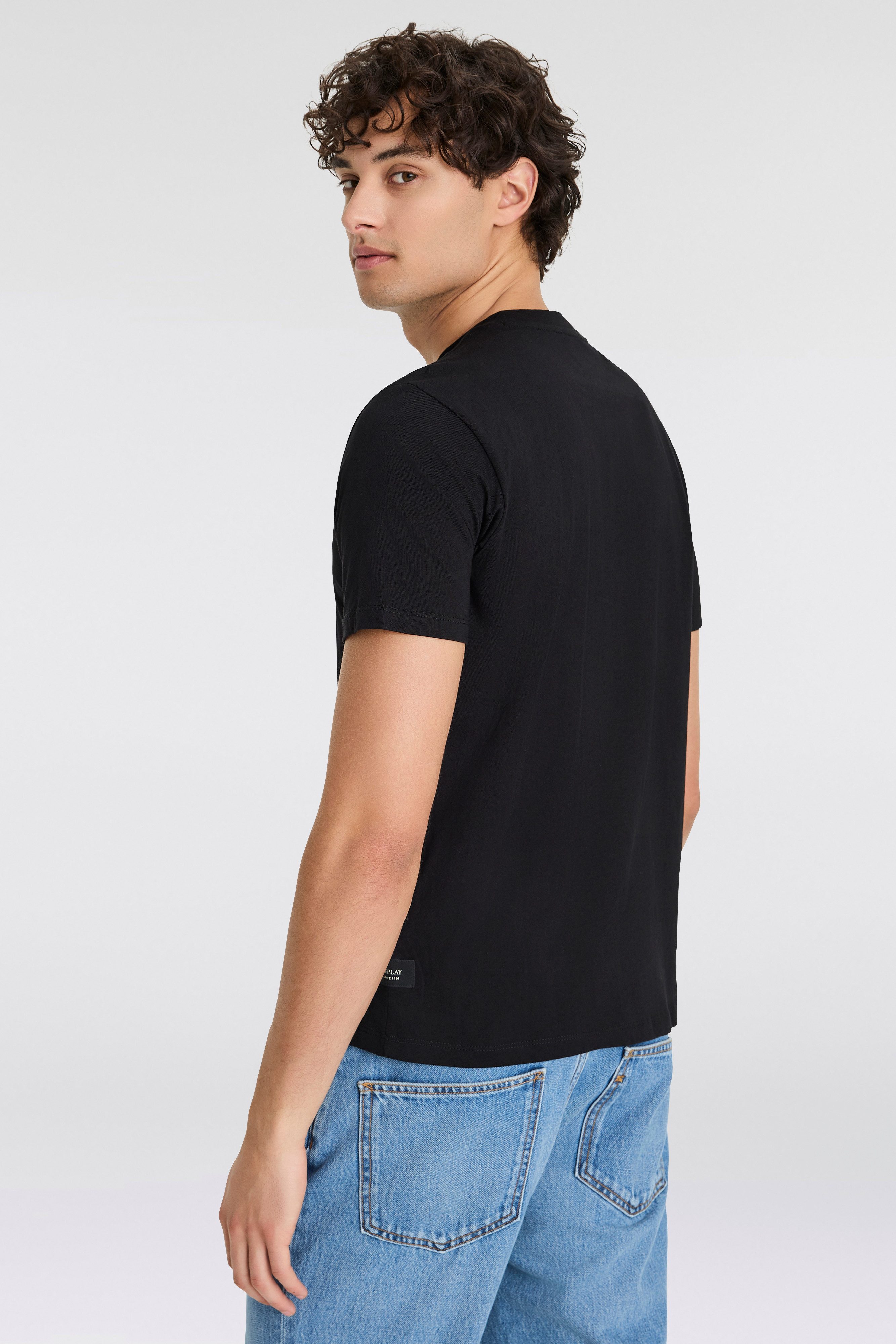 Replay T-Shirt mit Logostickerei auf der Brust günstig online kaufen