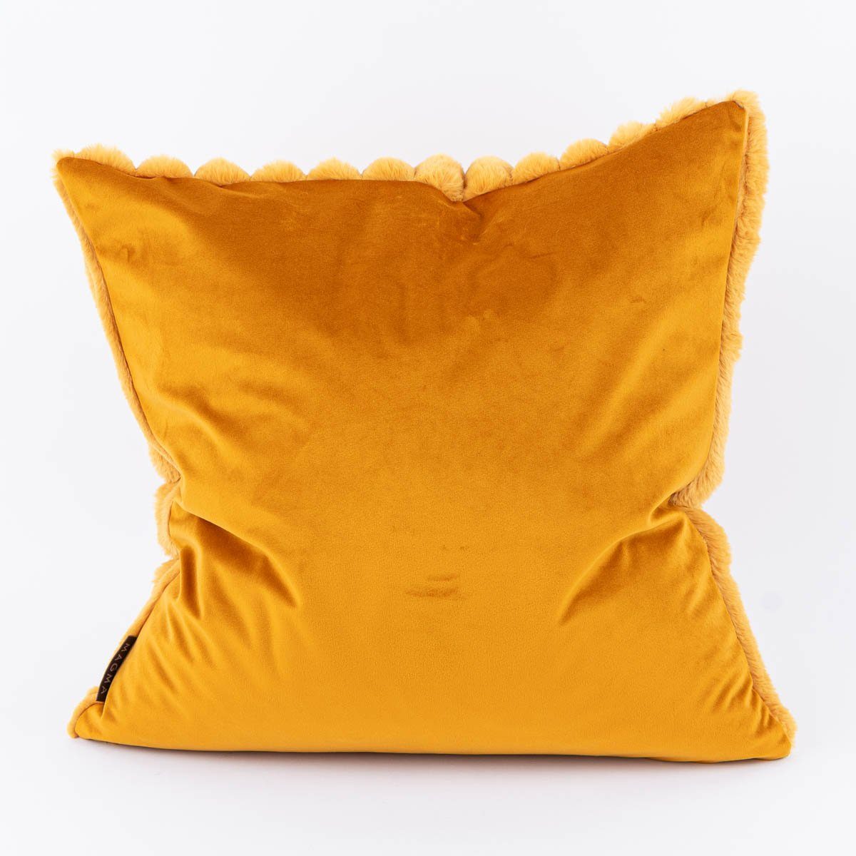 Magma Heimtex Fellkissen Magma Kissenhülle plüschige und samtige Seite Cordoptik gelb 45x45cm