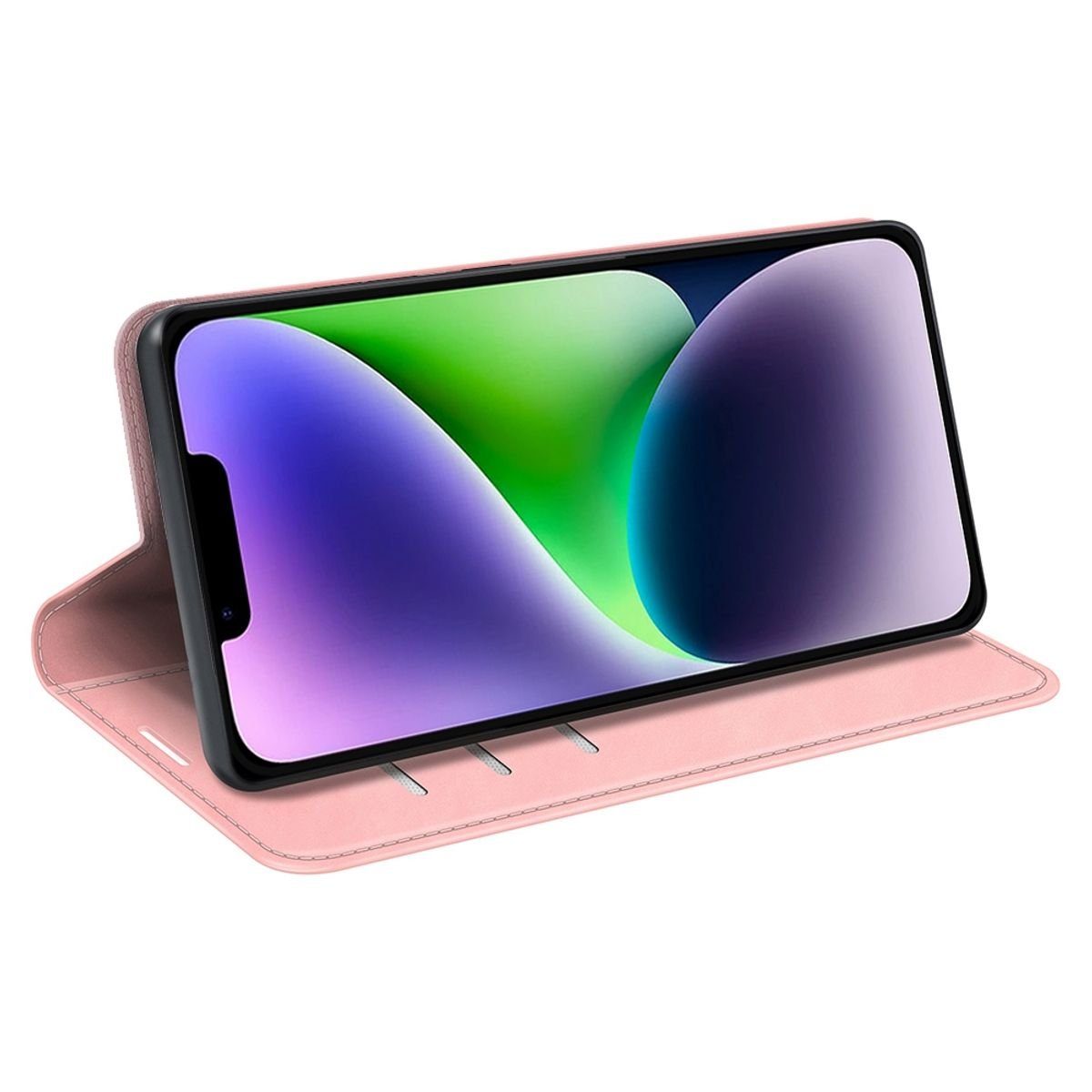 König Design Handyhülle Apple iPhone 15, Schutzhülle Schutztasche Case Cover Etuis Wallet Klapptasche Bookstyle