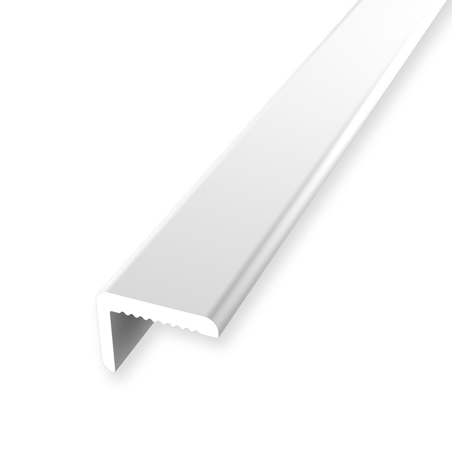 Küberit Treppenkantenprofil 7 x 9.2 x 2550 mm Winkelprofil Weiß Ungebohrt Aluminium