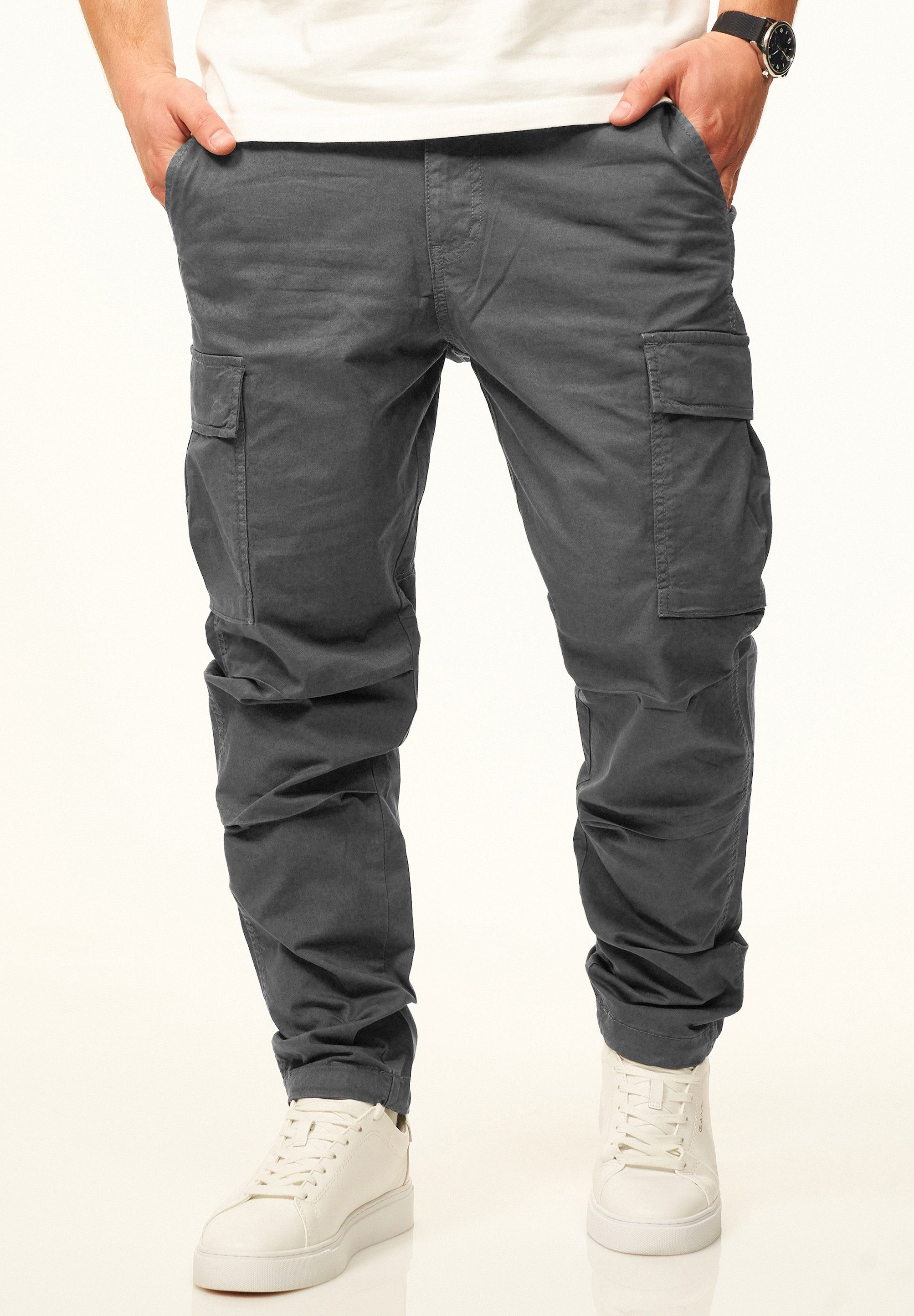 DAILY COTTON Cargohose als Stoffhose mit Stretch im Tapered Fit Chino Cargo Hose mit Gürtelschlaufen für Herren – Bild 5 von 5