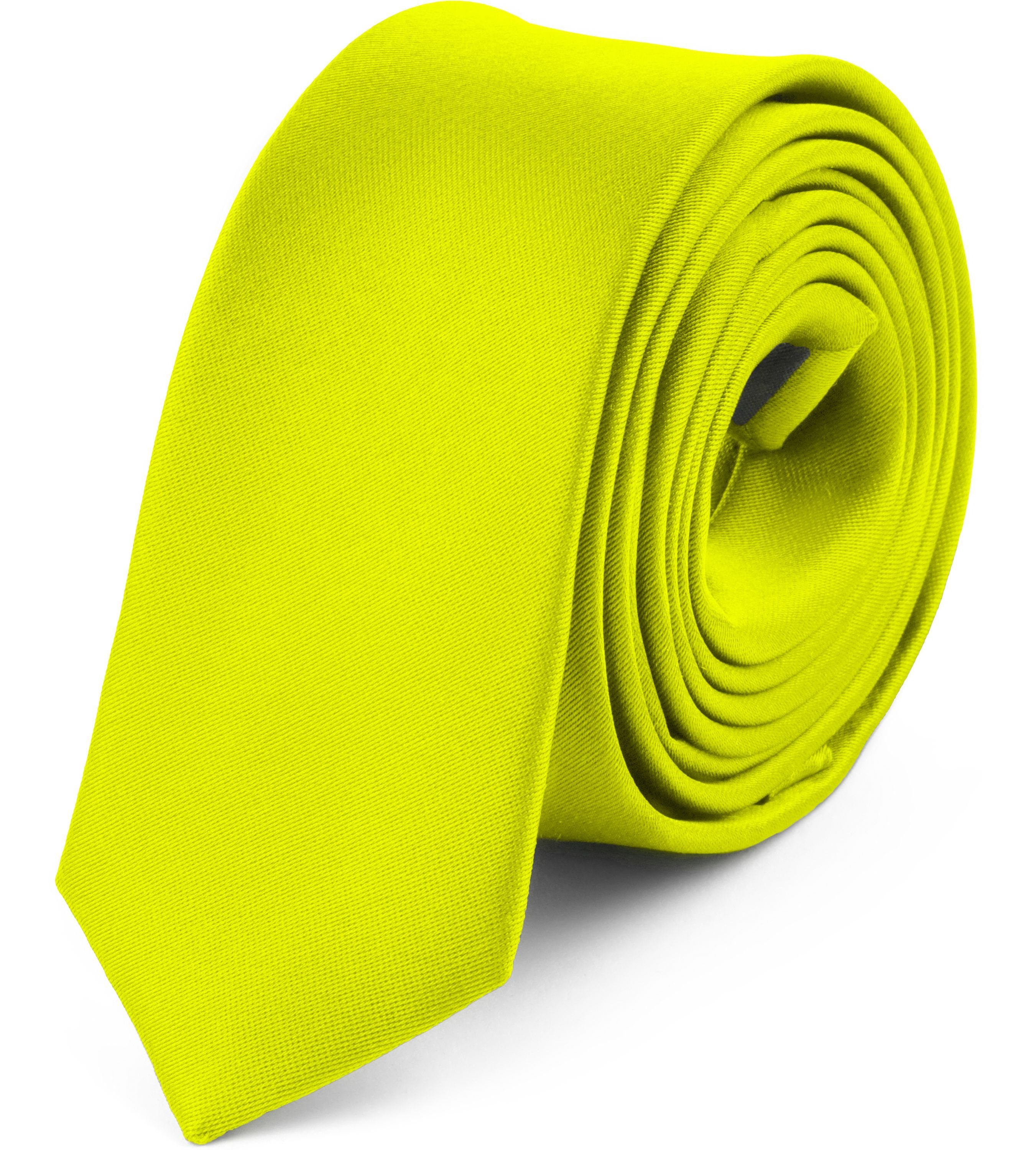 Ladeheid Krawatte Herren Schmale Krawatte SP-5 (150cm x 5cm) (Set, 1-St) Limone