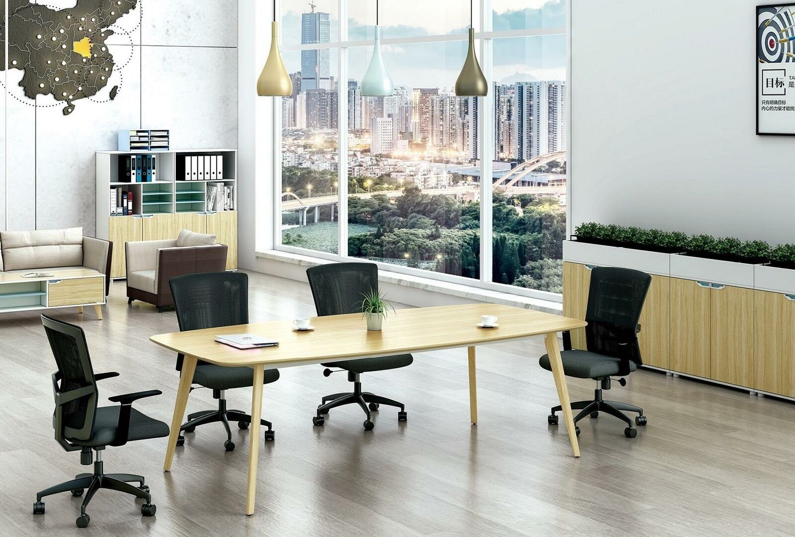JVmoebel Konferenztisch, Moderner Tische Holz Design Möbel Besprechungs Tisch neu
