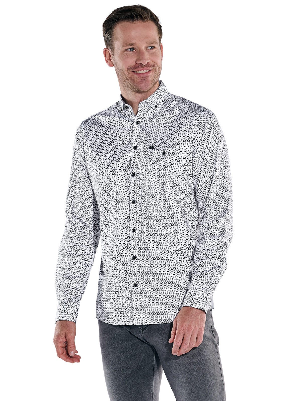 Engbers Langarmhemd Herren Hemd langarm, Saphirblau