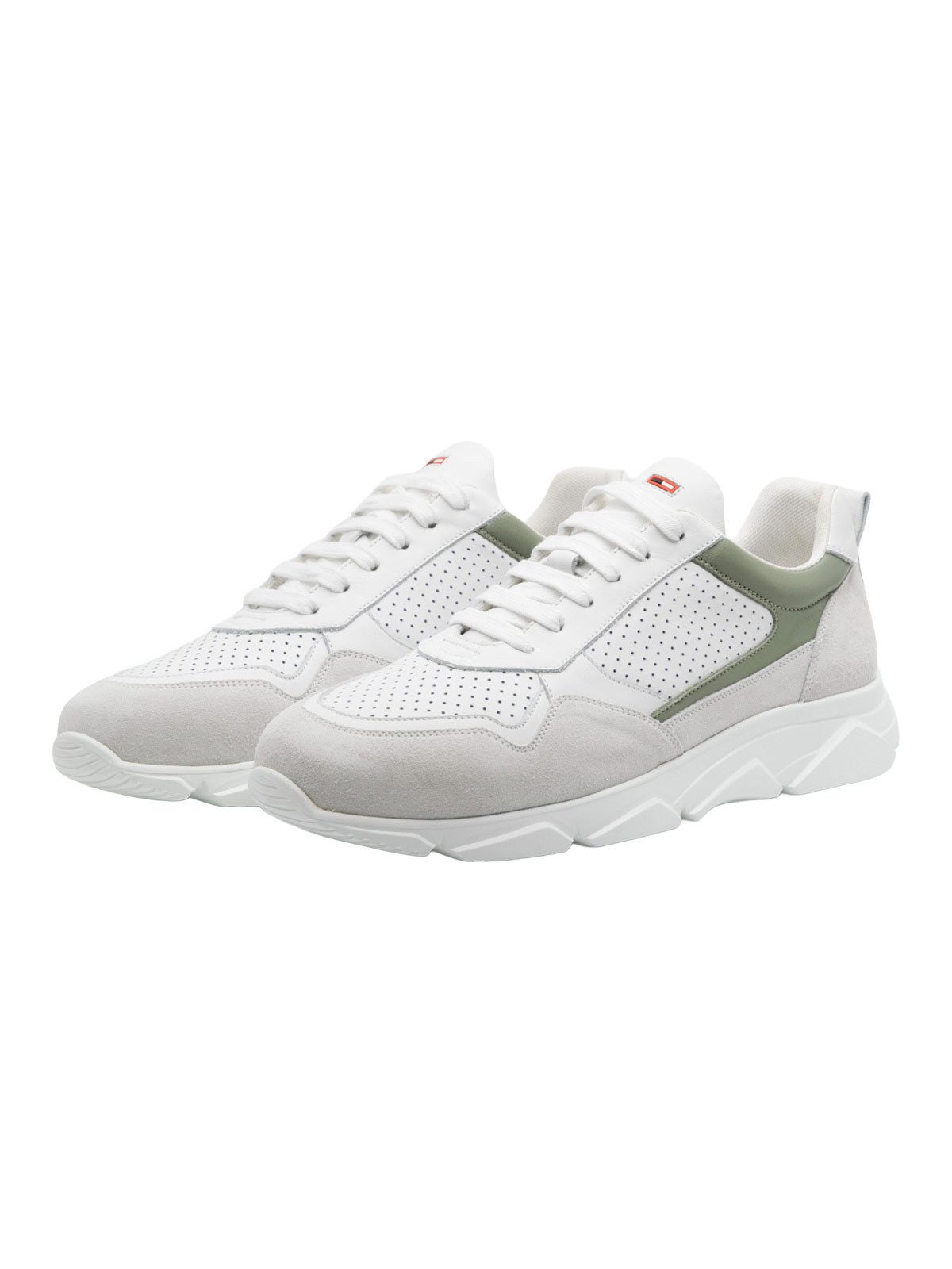 emilio adani Herren Active-Sneaker mit atmungsaktivem Mesh, Reinweiss Sneaker