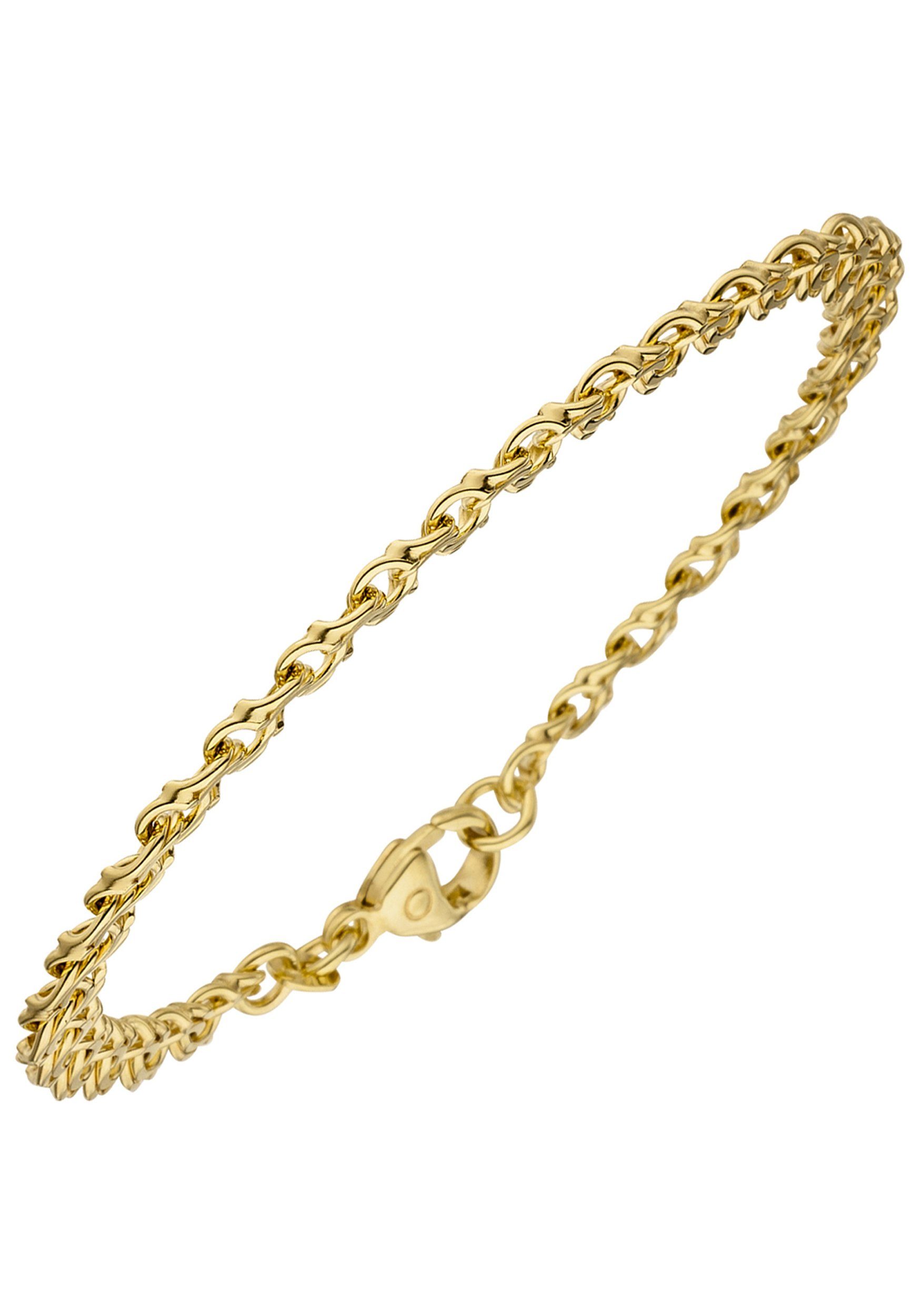 JOBO Goldarmband, Garibaldiarmband 585 Gold massiv 19 cm