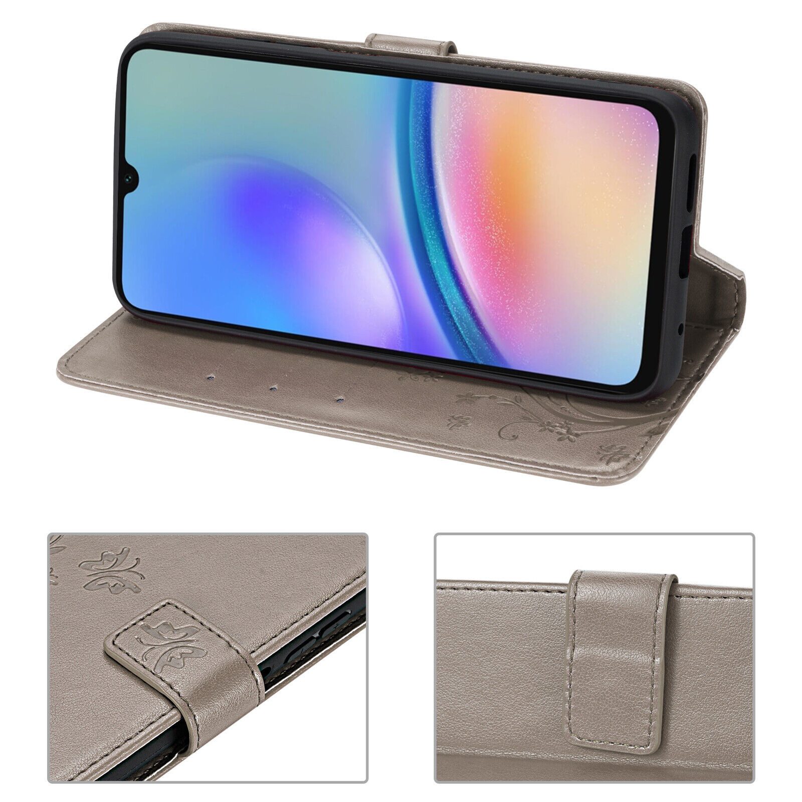 betterfon Handyhülle Handytasche für Samsung Galaxy A05s Klapphülle, Bookstyle-Hülle: Magnetverschluss 3 Kartenfächer & Standfunktion – Bild 4 von 5