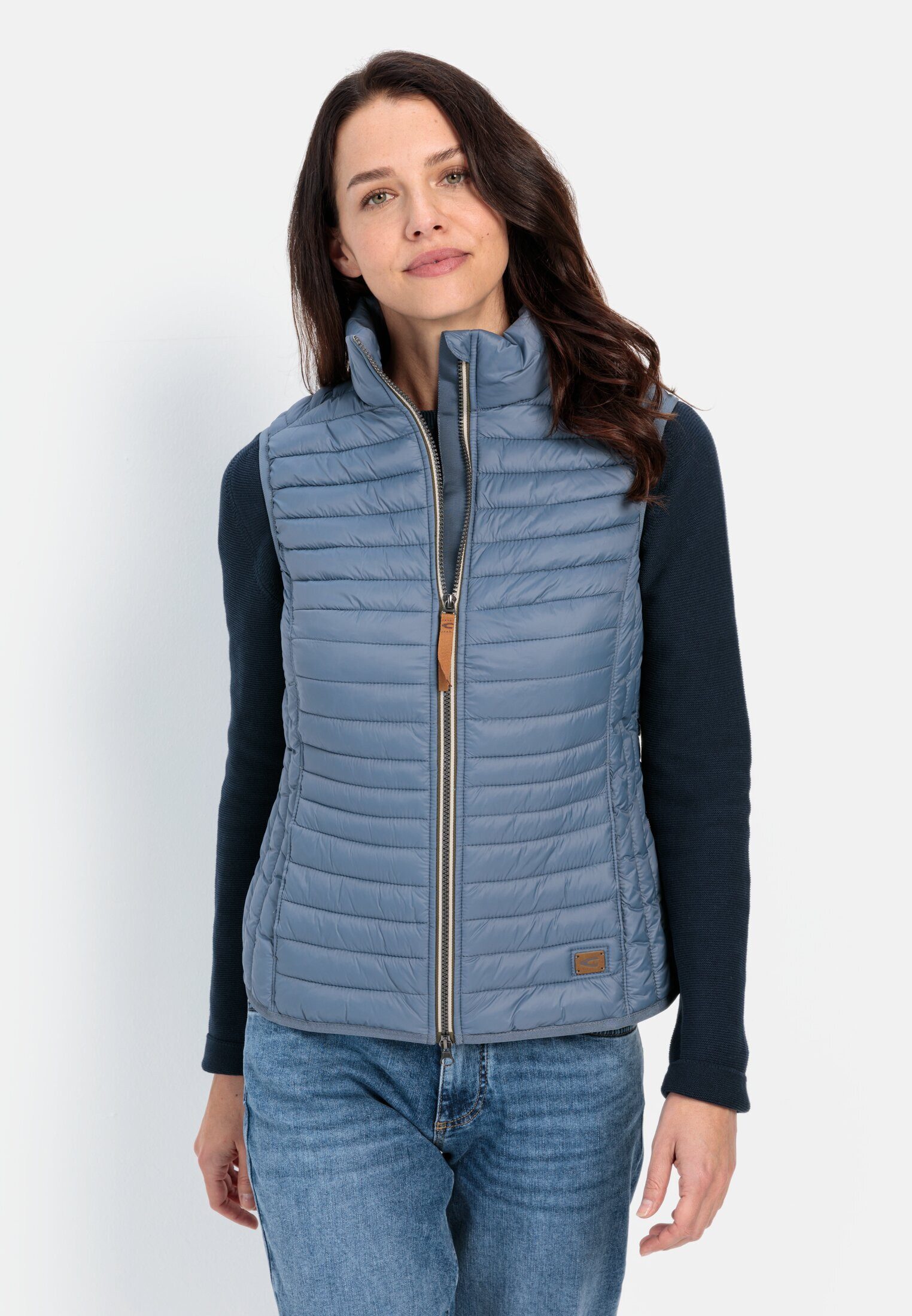 camel active Steppweste aus recyceltem Polyamid ärmellos Stehkragen mit Ste günstig online kaufen