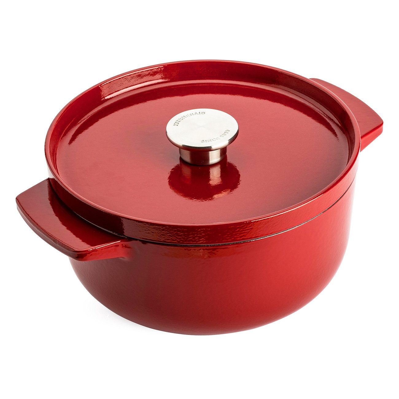 KitchenAid Kochtopf CC006057-001, Kunststoff, Gusseisentopf, alle Herdarten, ofenfest bis 260°C, Ø 22 cm