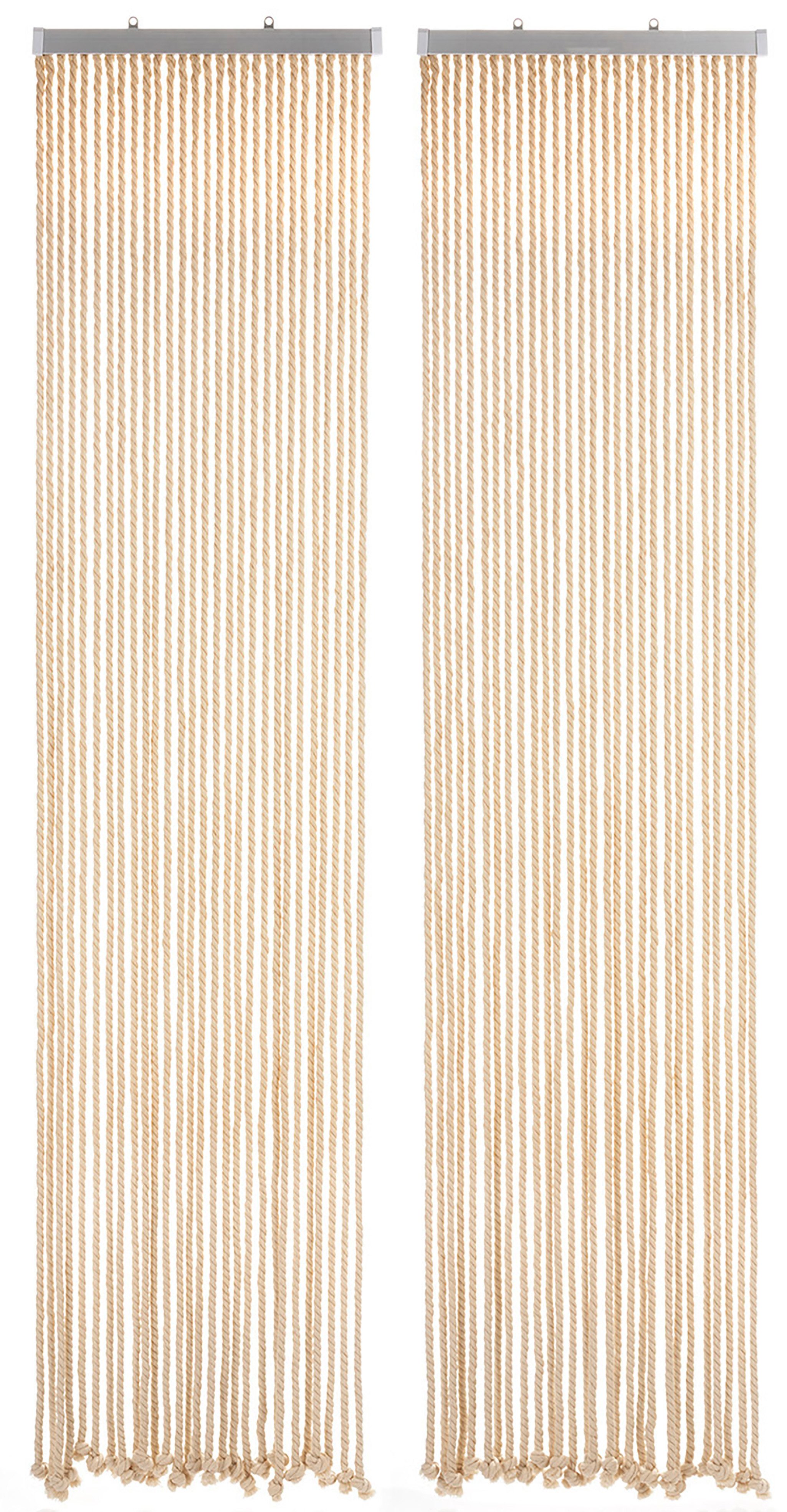 Kobolo Türvorhang Seilvorhang MARITIM 56 Stränge geteilter Aluleiste (1 St) günstig online kaufen