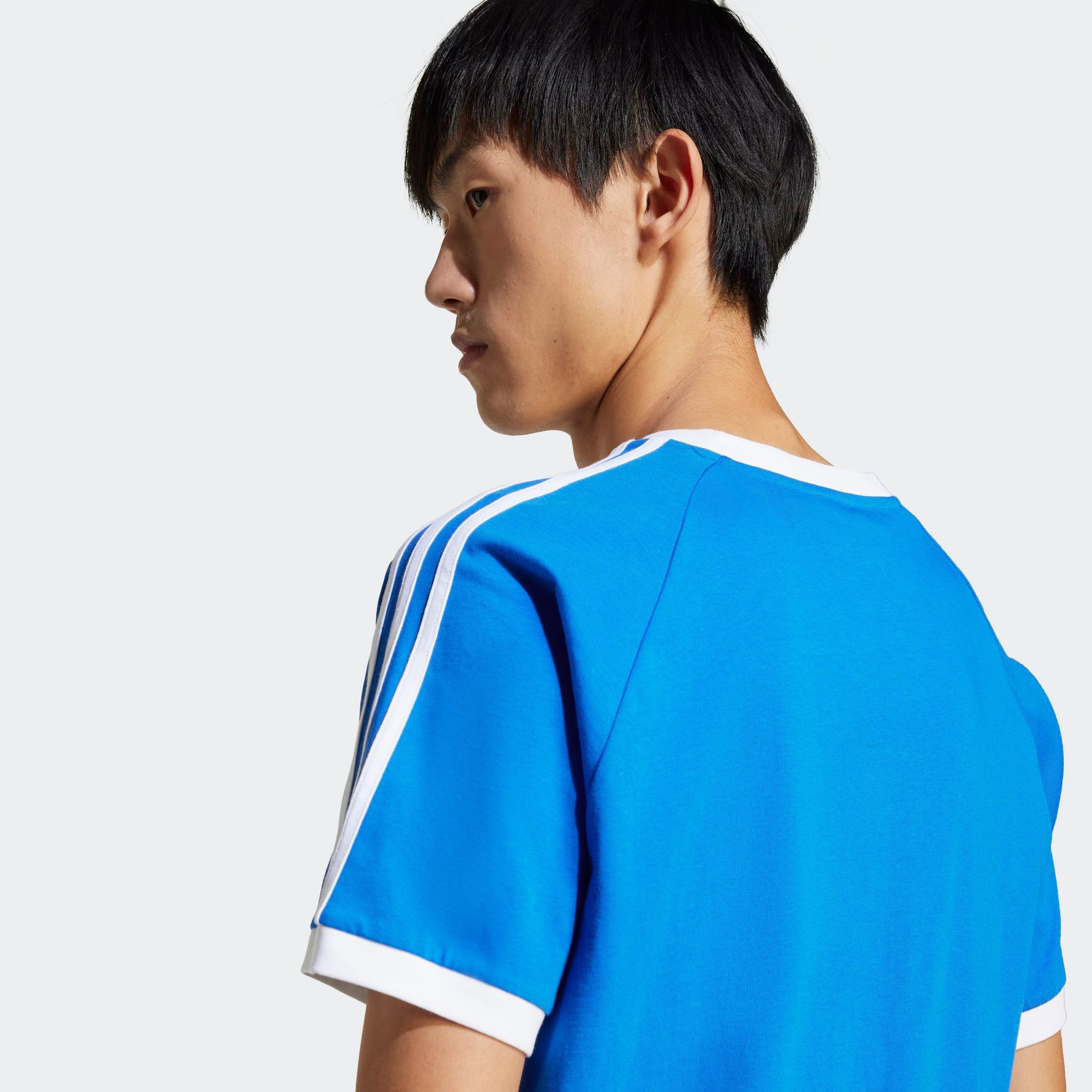adidas Originals T-Shirt 3-STRIPES TEE schmale Passform, Kurzarm, mit kontrastierendem Saum, aus Baumwolle
