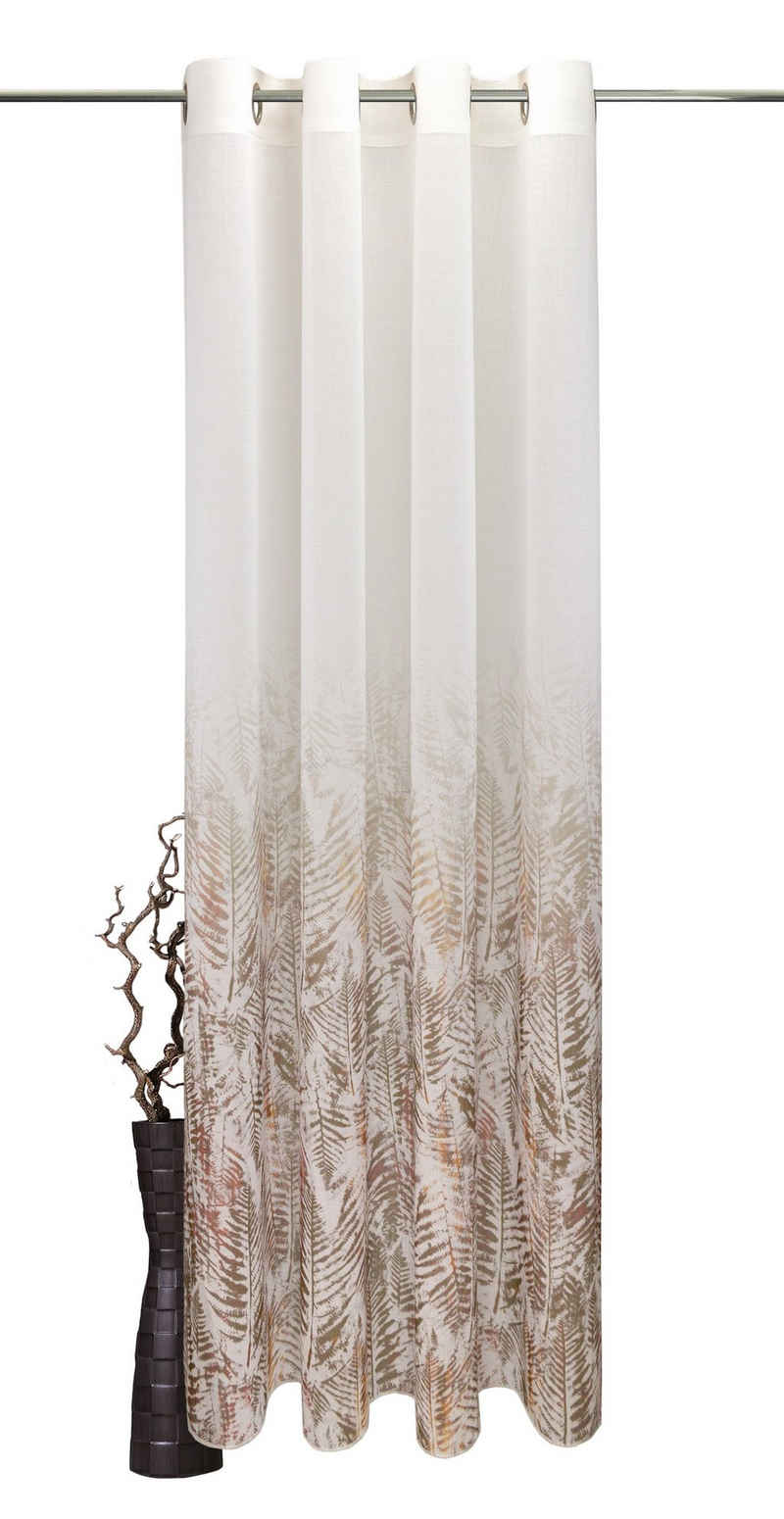 Vorhang Alessa, VHG, Ösen (1 St), halbtransparent, Polyester, Digitaldruck, Farbverlauf, Aquarell, Breite 145 cm