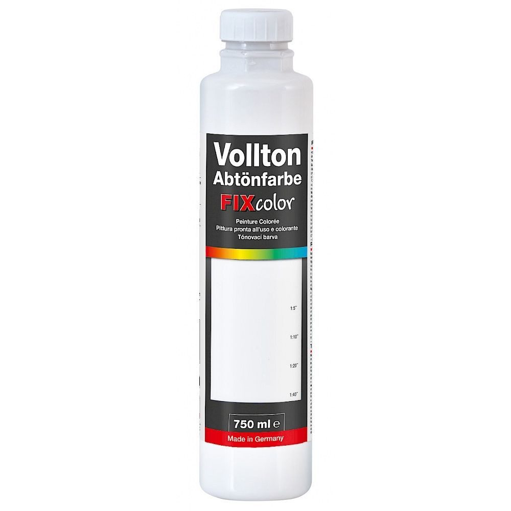 baufan® Vollton- und Abtönfarbe Farbe zum Mischen Innen und Außen Volltonfarbe, Farbtöne für dekorative Anstriche + Abtönen weißer Dispersionsfarben