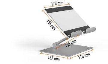 DURABLE RISE Tablet-Halterung, (Durable Tischständer für Tablet/Smartphone, stufenlos höhen- und winke)