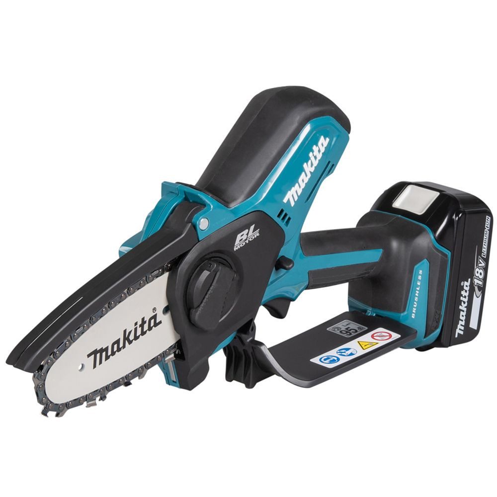 Makita Elektro-Kettensäge Makita Akku-Astsäge DUC101 mit 5Ah+3Ah Akku, Ladegerät, Holster, Fei