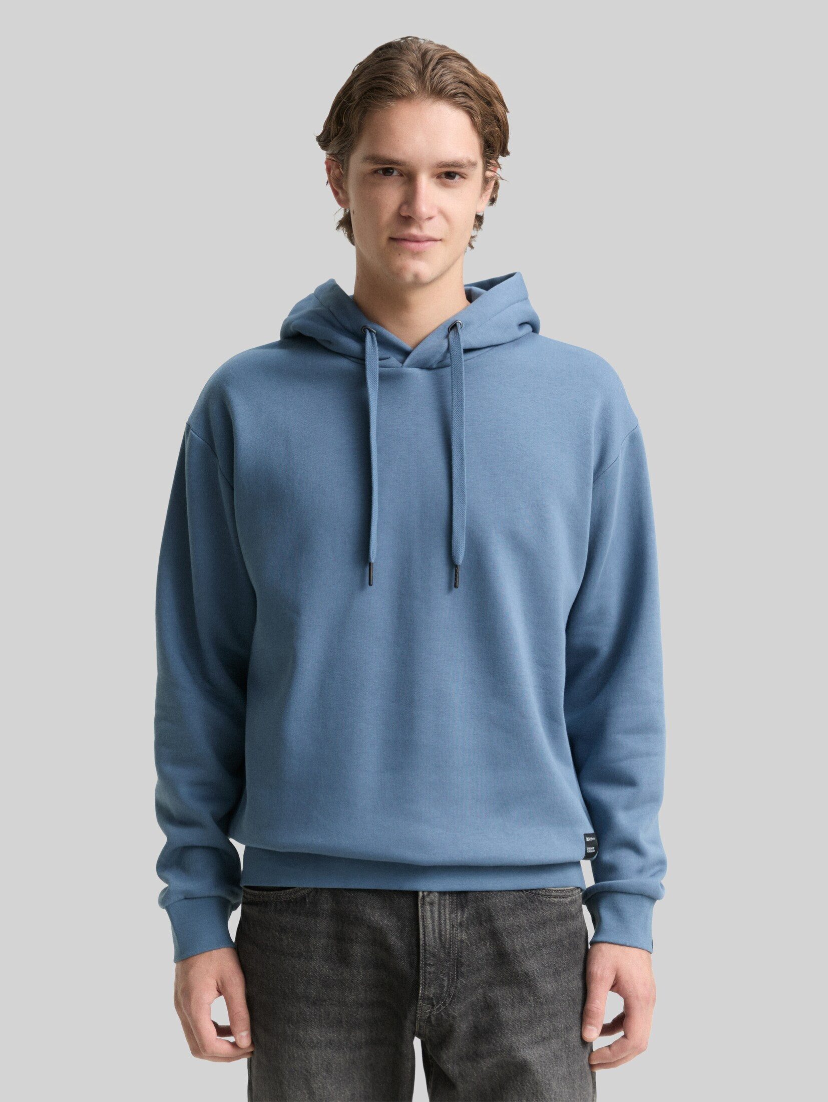 TOM TAILOR Denim Sweatshirt Strick & Sweatshirts Hoodie Sweatshirt mit Logo-Badge