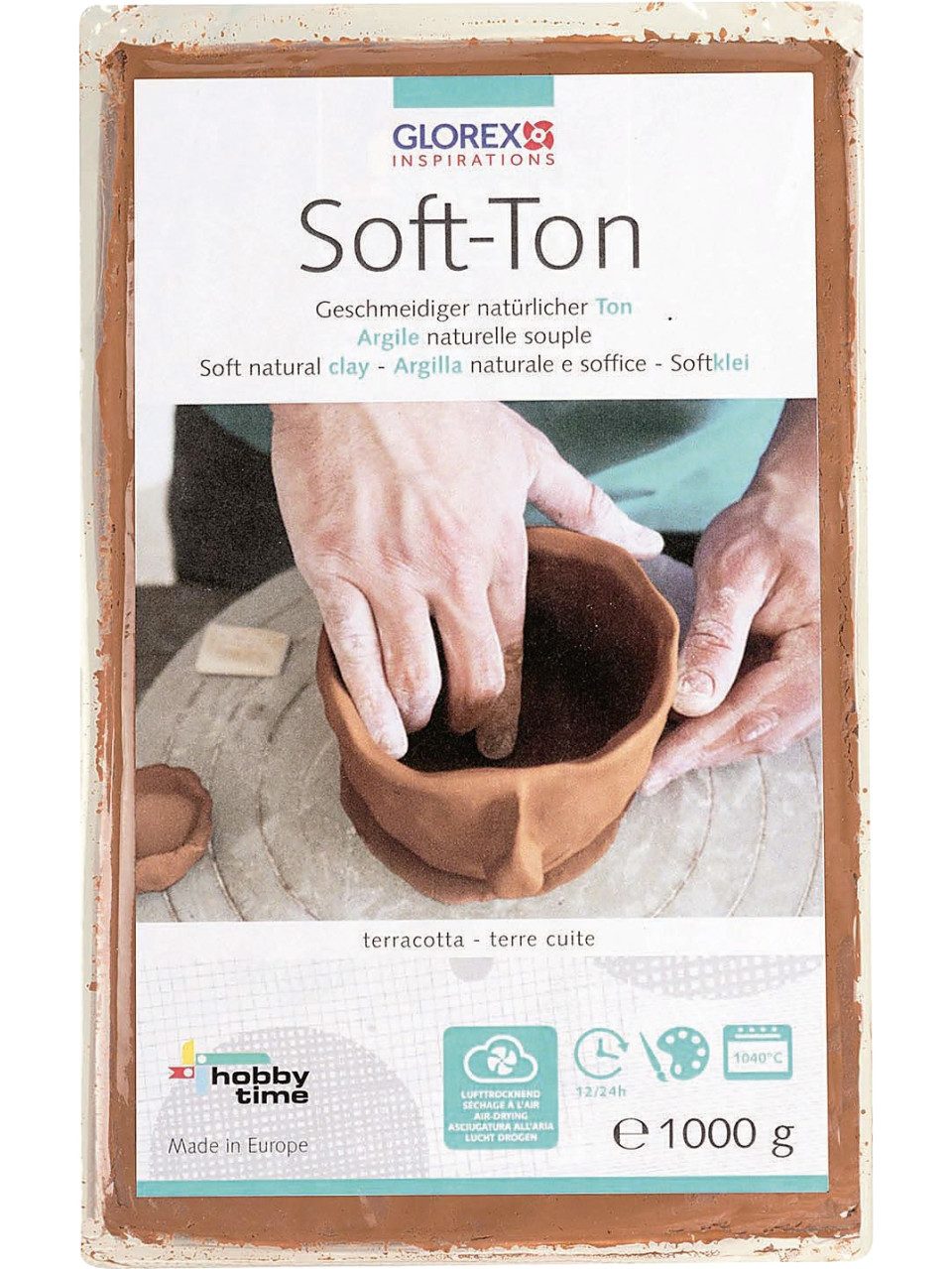 Glorex Bastelnaturmaterial Glorex Soft-Ton terracotta, 1000 g