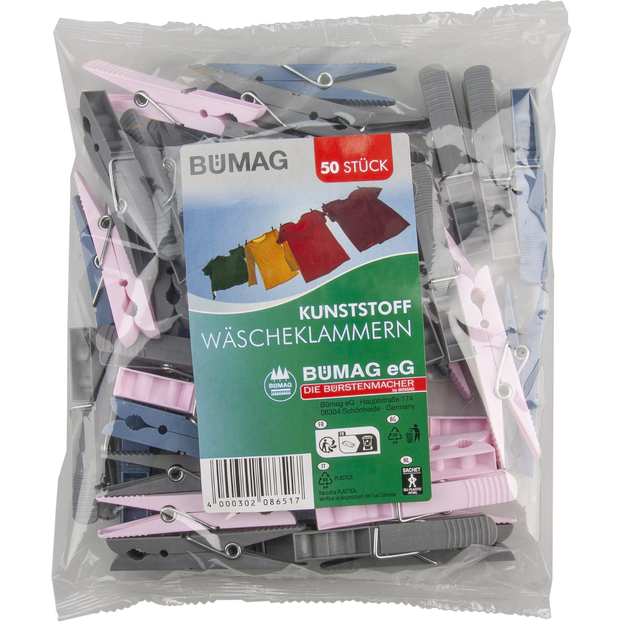 BÜMAG Garderobenständer Wäscheklammern 8651 Kunststoff 50 günstig online kaufen