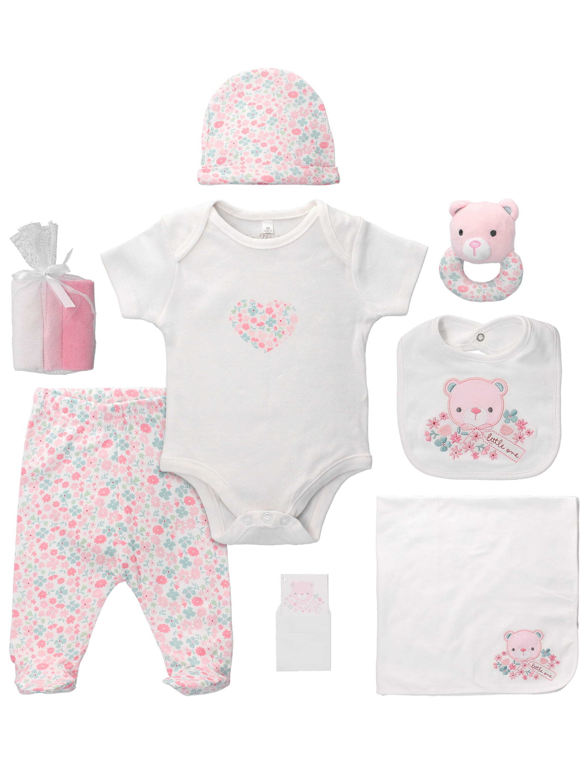 Rock a Bye Baby Boutique Erstausstattungspaket Set Teddybär Floral (Set, 1-tlg., 10 Teile)