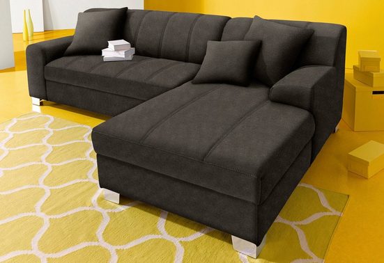 INOSIGN Ecksofa TURAH incl. Zierkissen, moderne Steppung - Einrichtungsbeispiel