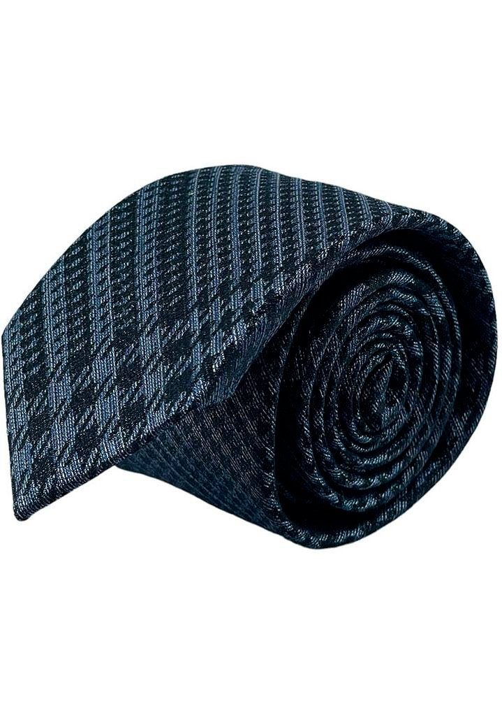 mit ausgefallenem reiner Herbst-Winter-Design Seide, MONTI Krawatte aus navy
