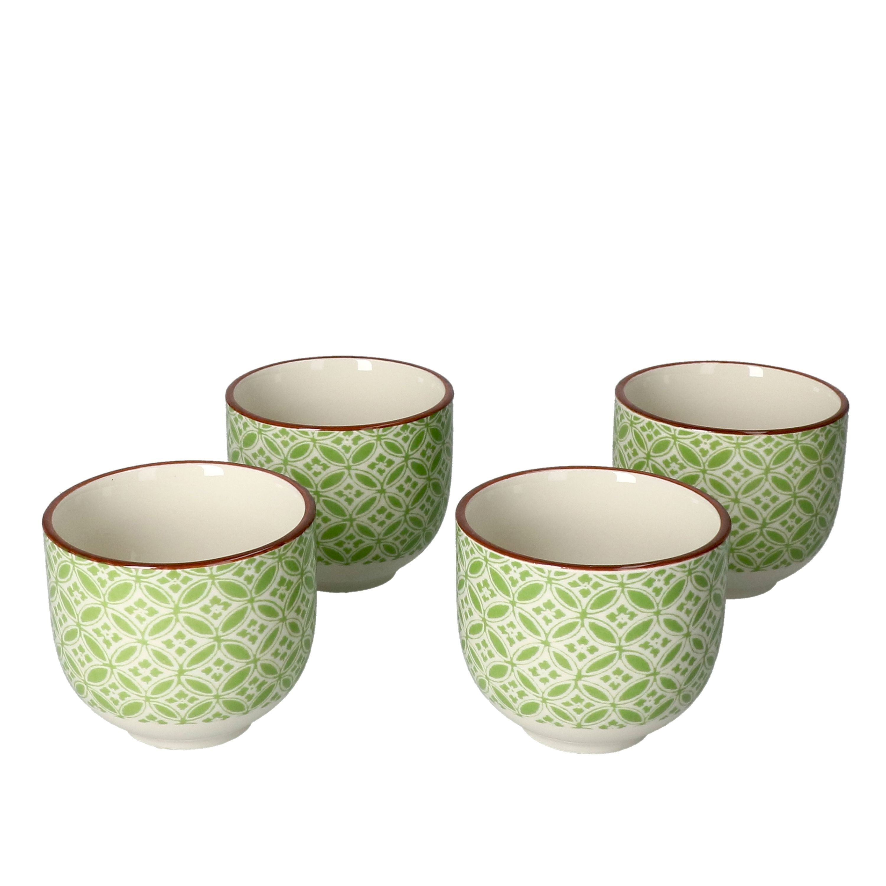Ritzenhoff & Breker Becher 4er Set Teebecher 100ml Lime Sao - Ritzenhoff 744941, Porzellan