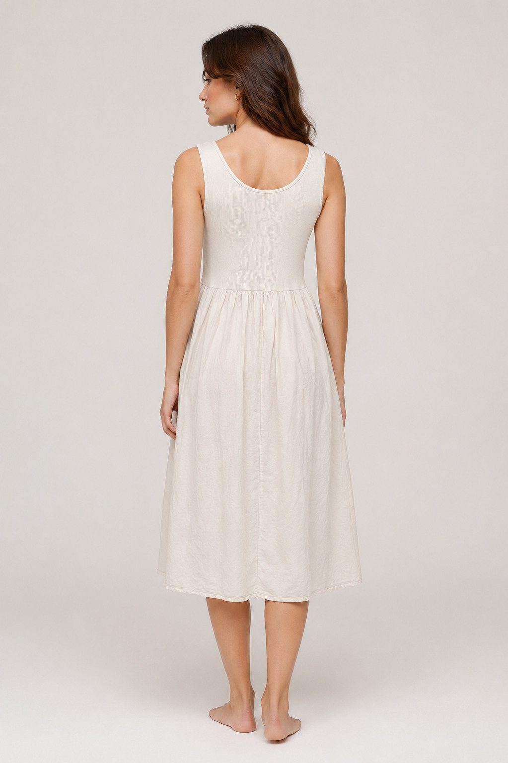 ITALY VIBES Sommerkleid - ärmelloses Kleid Damen - Midikleid - Jerseykleid - Strandkleid ONE SIZE / passend für Größe XS - L