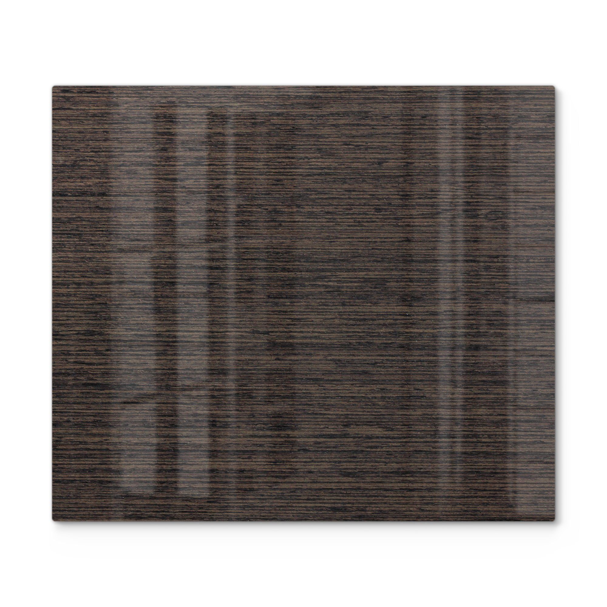 DEQORI Herdblende-/Abdeckplatte 'Holz horizontal gemasert', Glas, (1 tlg), Glas Herdabdeckplatte Ceranfeld Herd