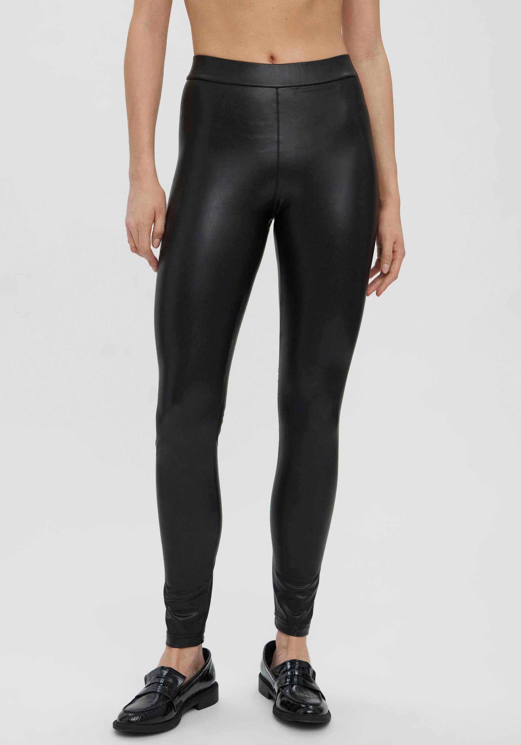 Vero Moda Lederimitathose VMGANA MR PL LEGGING