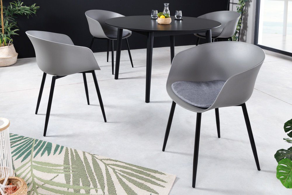 riess-ambiente Gartenstuhl DESIGNO grau / schwarz (Einzelartikel, 1 St), Es günstig online kaufen