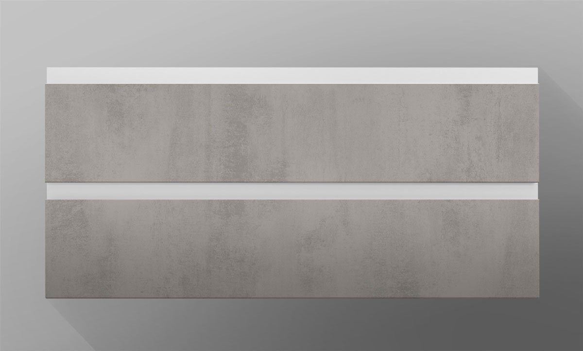 badselekt Waschbeckenunterschrank Unterschrank für VERO Waschbecken Duravit Beton 105 cm
