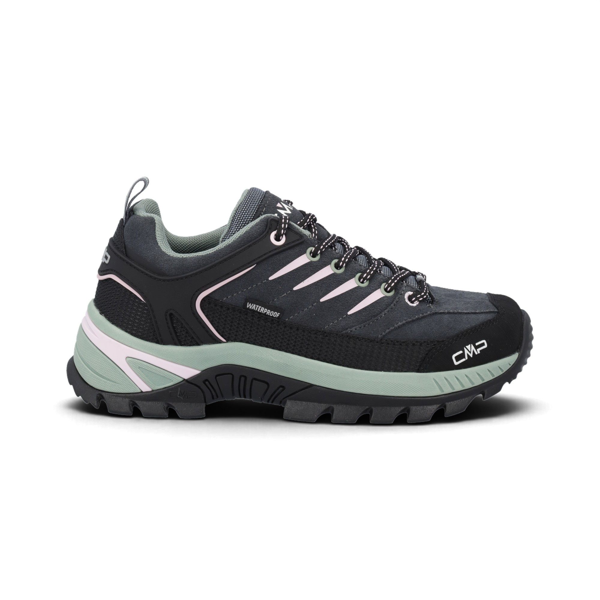 CMP Rigel 2.0 Low WP Trekking (wasserdicht) 2026 dunkelgrau/mintgrün/rosa Wanderschuh