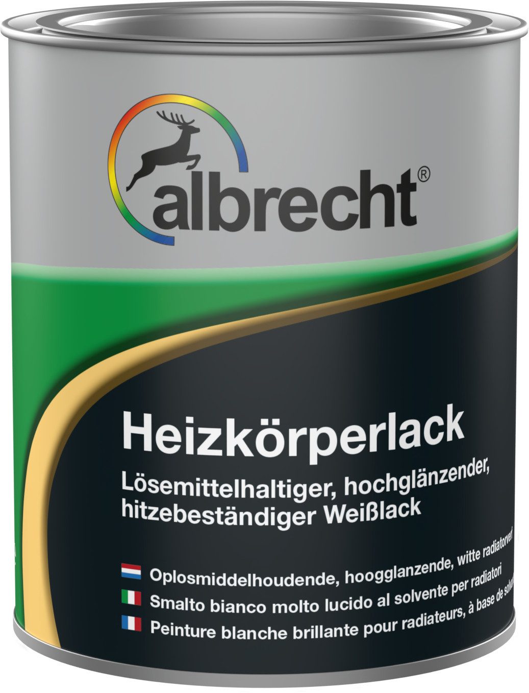 Lack Albrecht Heizkörperlack Oberflächenlack für Heizkörper weiß 750 ml hochglänzend Weißlack, glanzstabil & vergilbungsarm