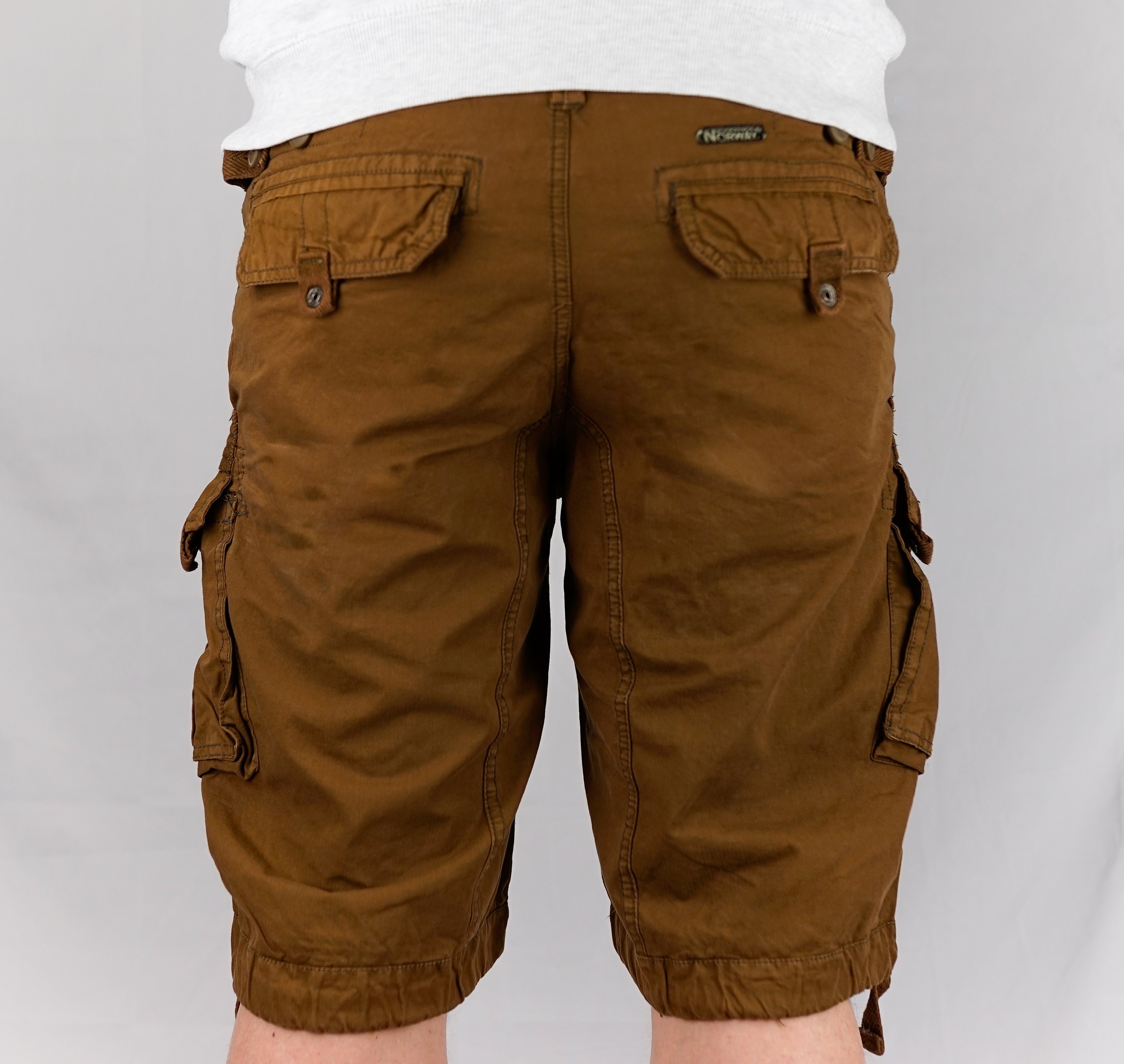 Geographical Norway Cargoshorts kurze Hose aus Baumwolle, Sommer-Bermuda (Packung, 1-tlg) Herrenshorts mit Gürtel Größe S bis 5XL