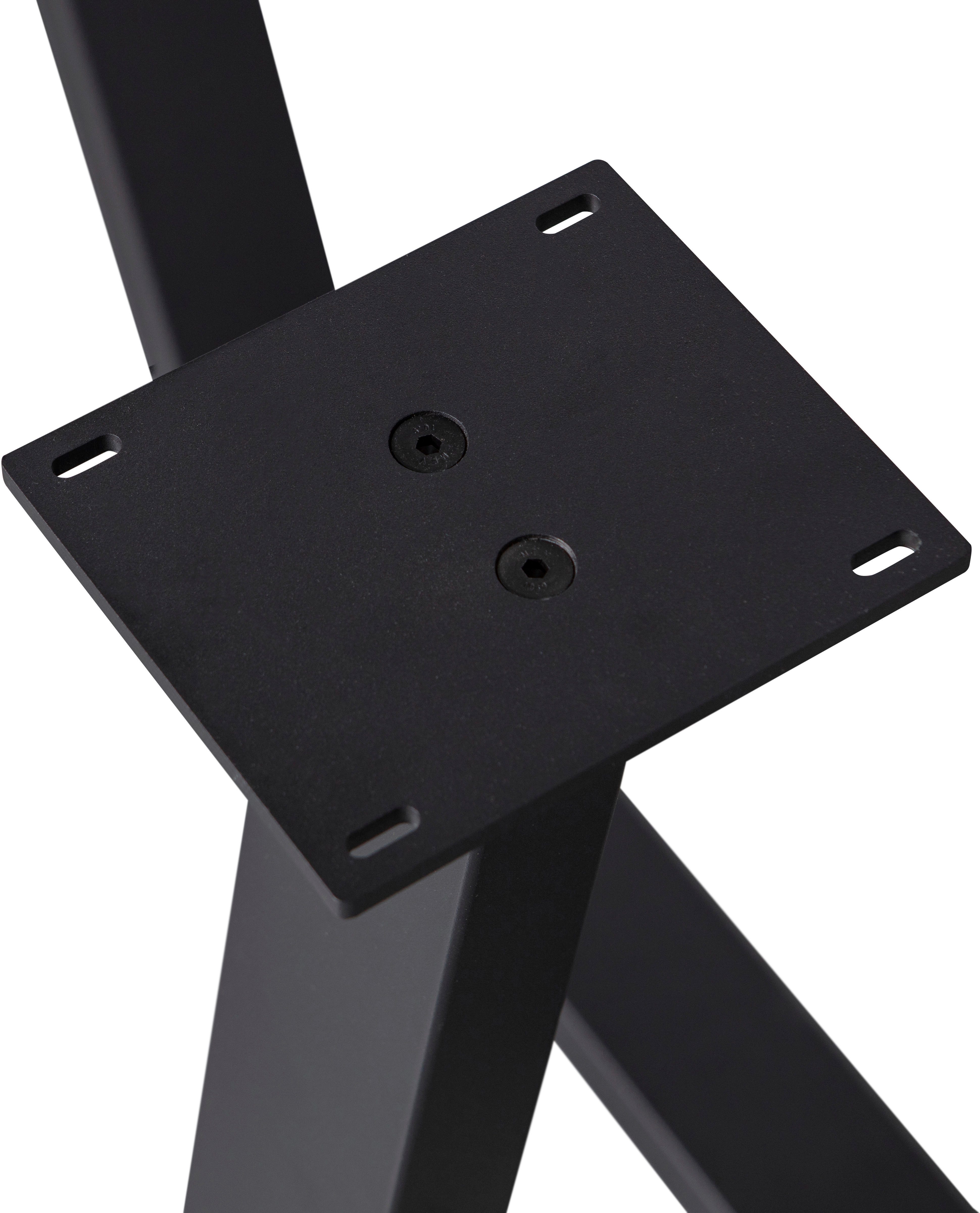 WOOOD Tischbein Tablo Drenthe Metall mit Pulverbeschichtung B 147 x T 71 x H 73 cm, Tragkraft 150 kg, royales Kreuzgestell, einfach zu montieren