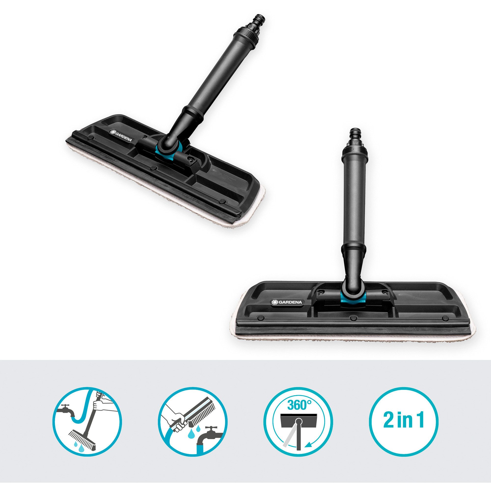 GARDENA Wischmopp GARDENA Cleansystem Fensterwischer, Waschbürste