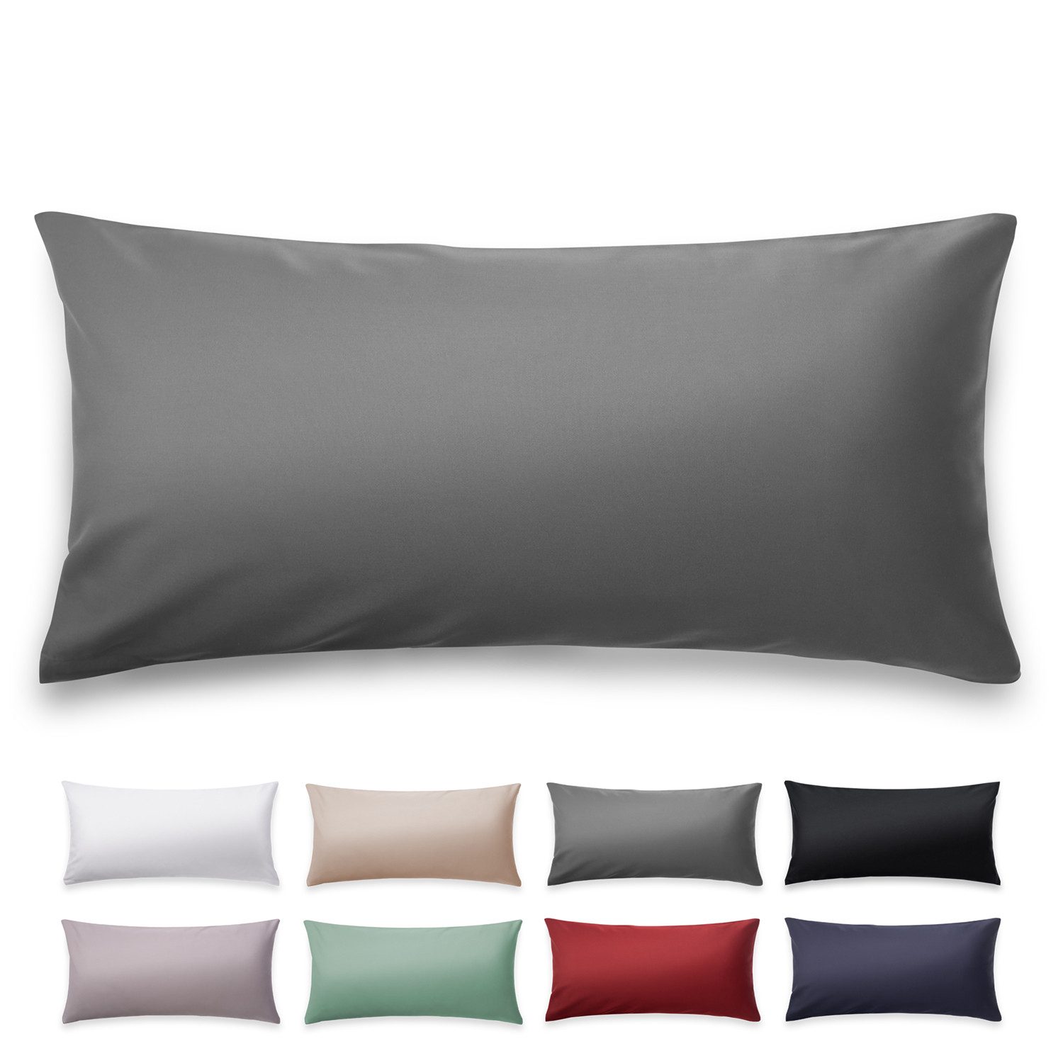 Blumtal Kissenbezüge Premium Mako Satin Kissenbezug, superweich aus 100% Ba günstig online kaufen