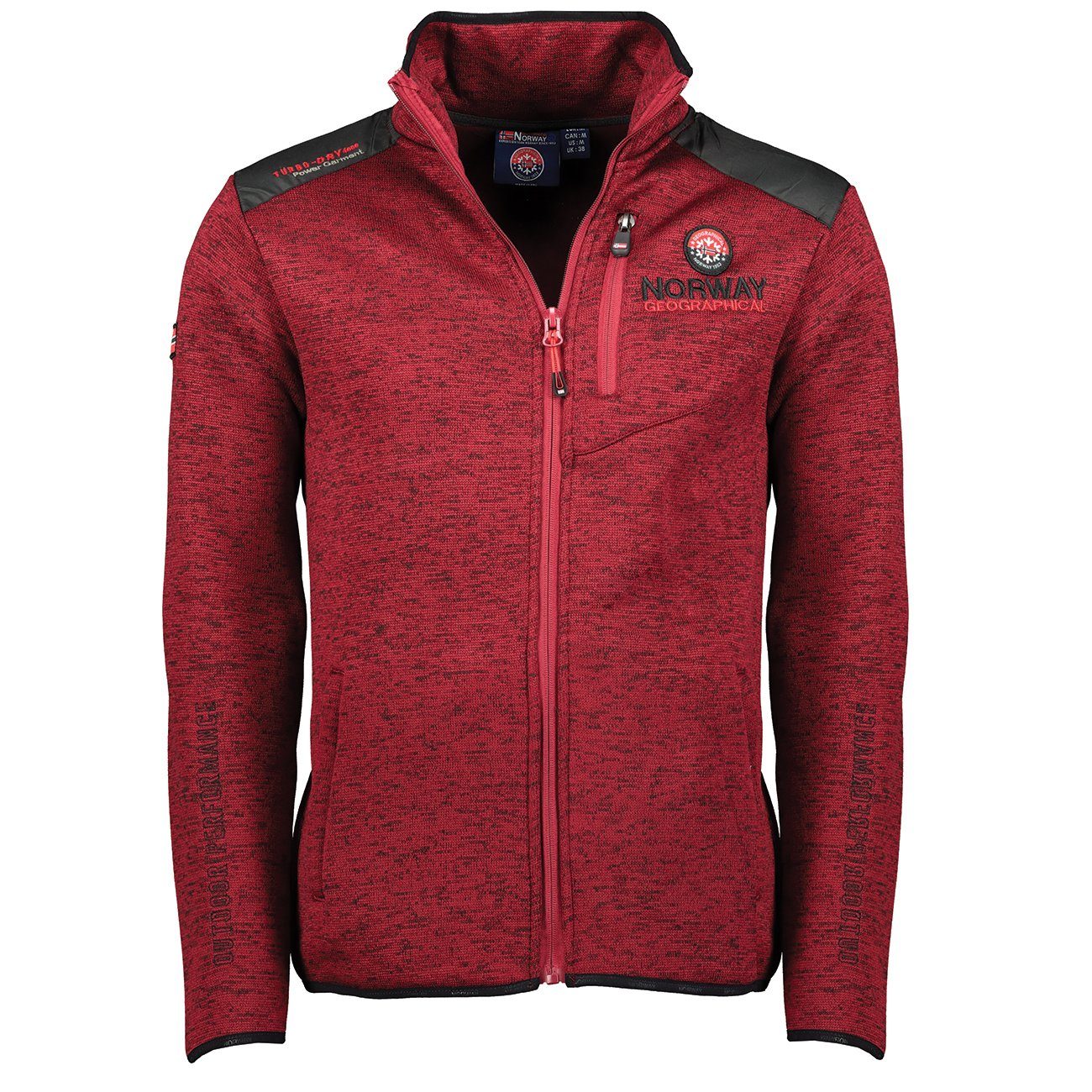 Geographical Norway Fleecejacke Tavid Herren, Sweatjacke, warm, leicht, Outdoor, Jacke Burgundy